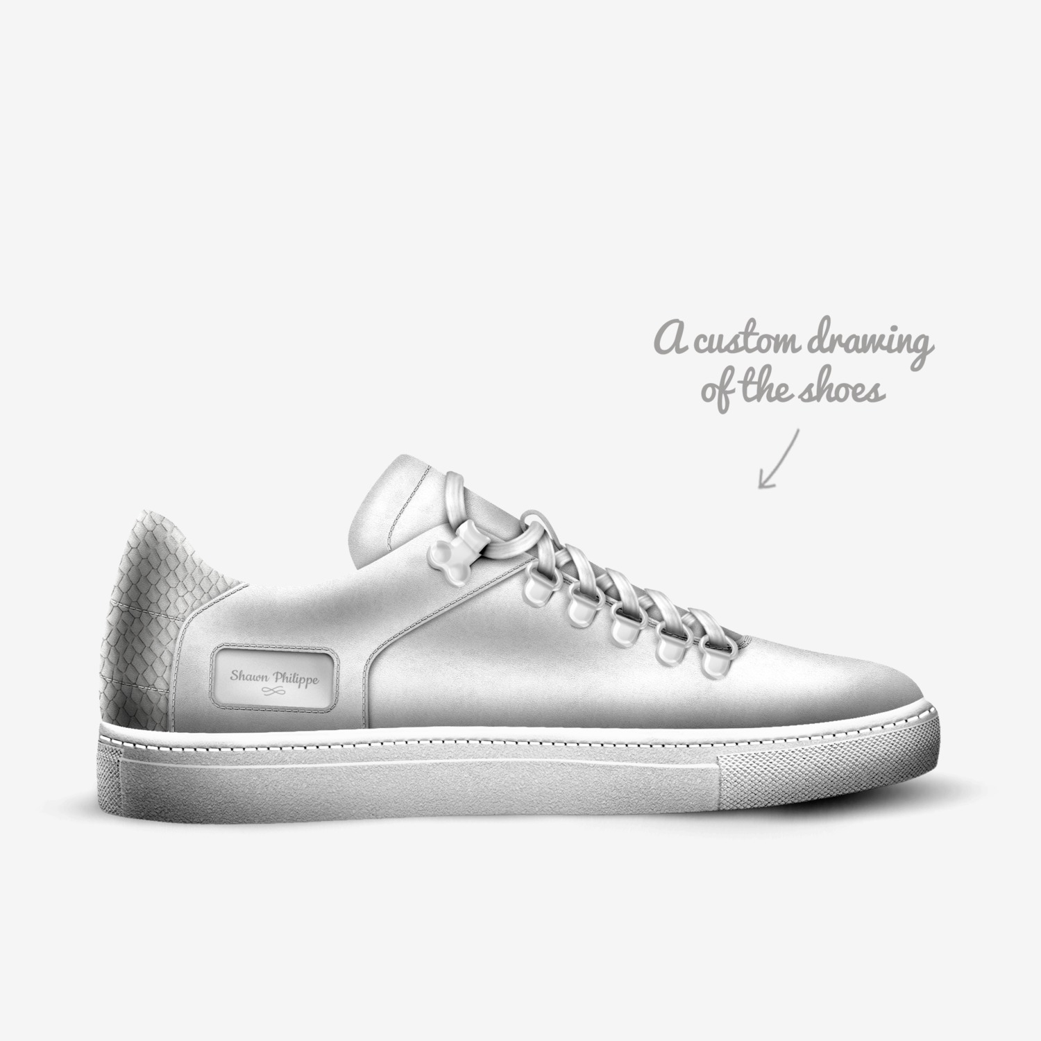 Shawn Philippe custom made in Italy shoes by S. Hobbs | Sketch view