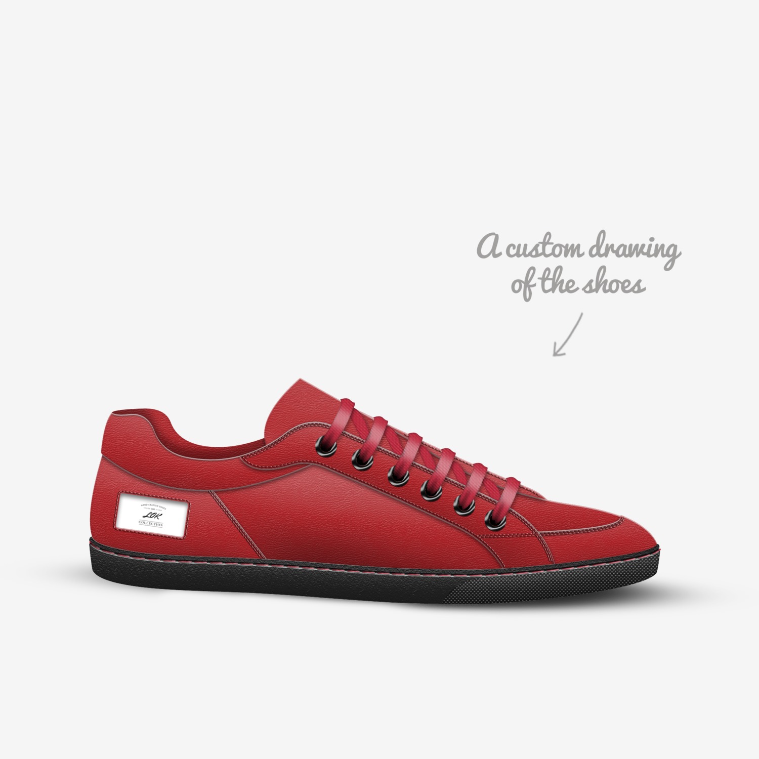 L.O.K custom made in Italy shoes by Christopher Pelt | Sketch view