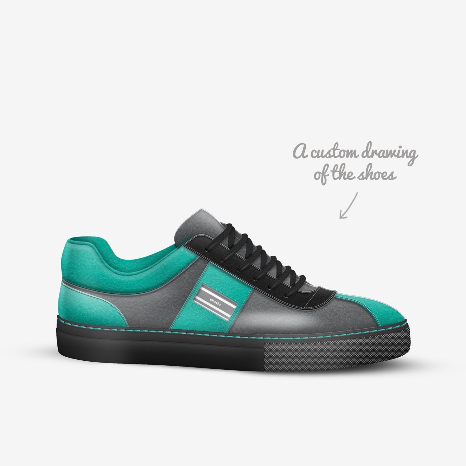 shayla custom made in Italy shoes by Jashayla Underwood | Sketch view