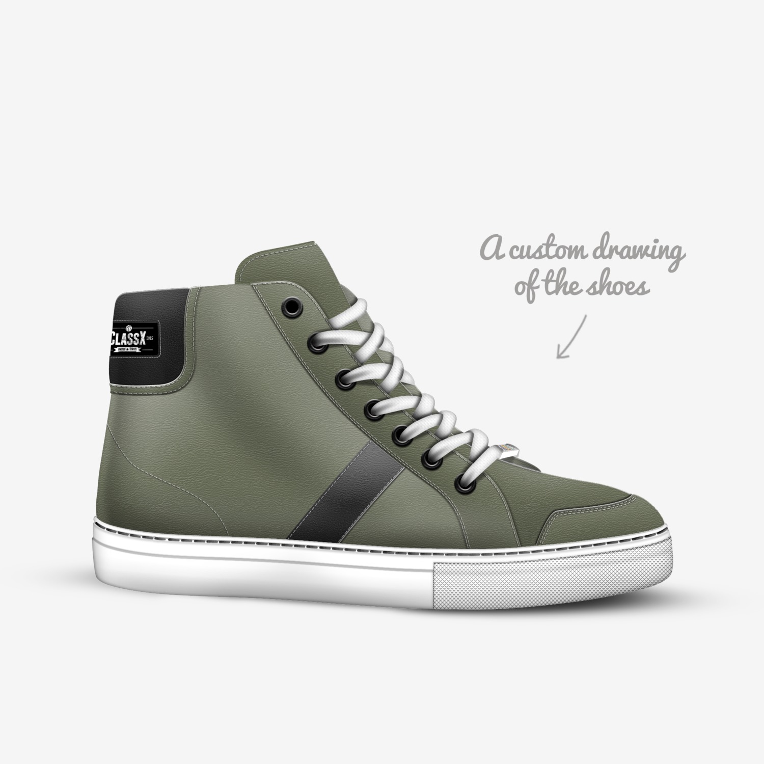 ClassX custom made in Italy shoes by Agency Aliveshoes | Sketch view