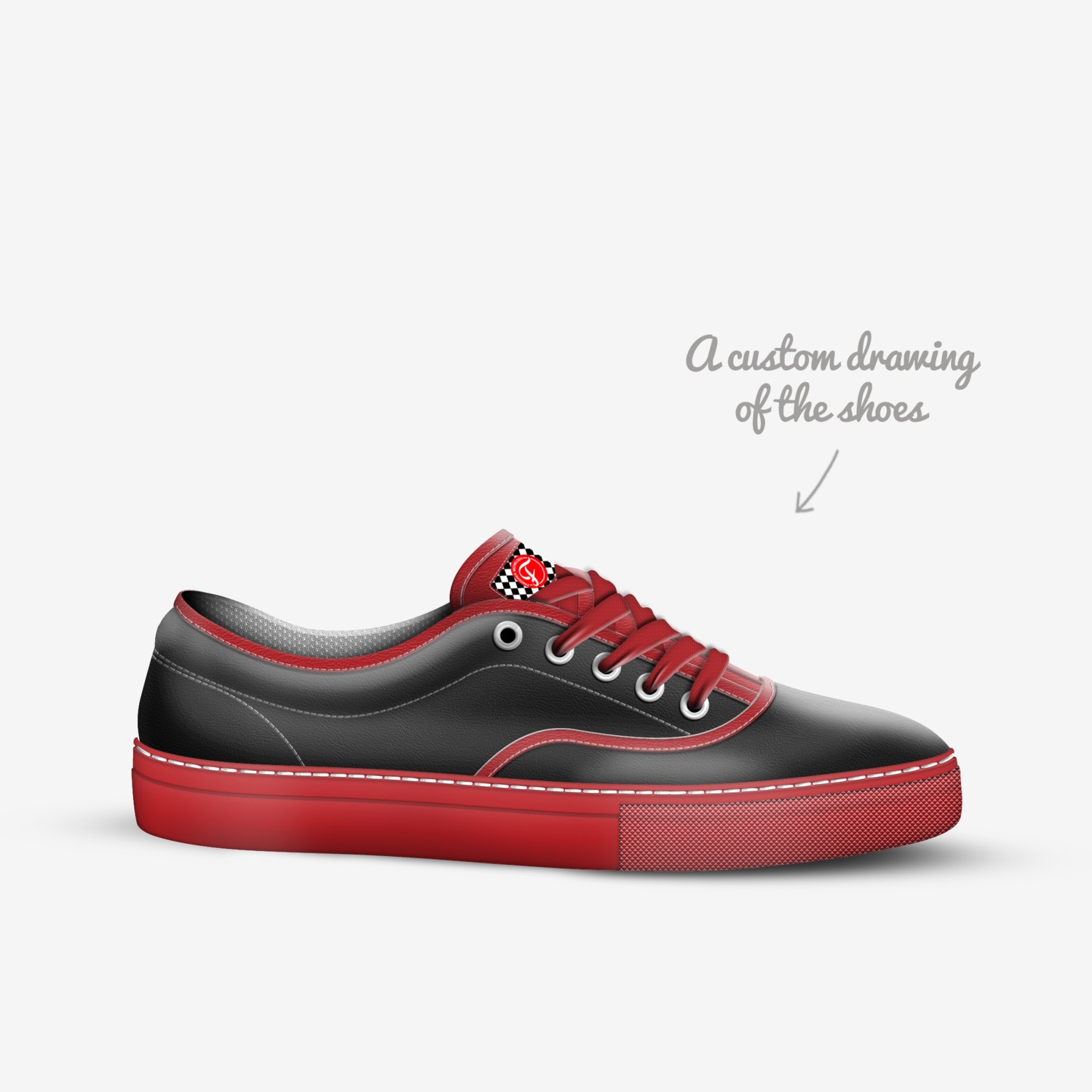 F-Act custom made in Italy shoes by Agency Aliveshoes | Sketch view