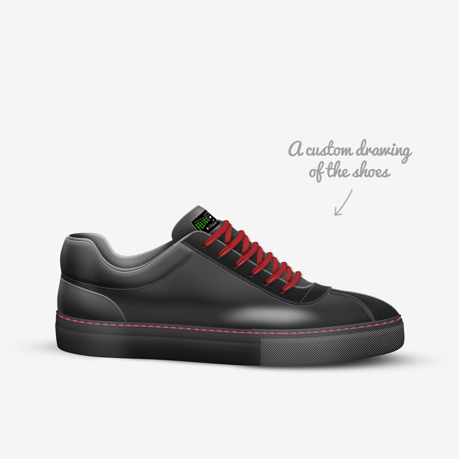 Felice Italia custom made in Italy shoes by Agency Aliveshoes | Sketch view