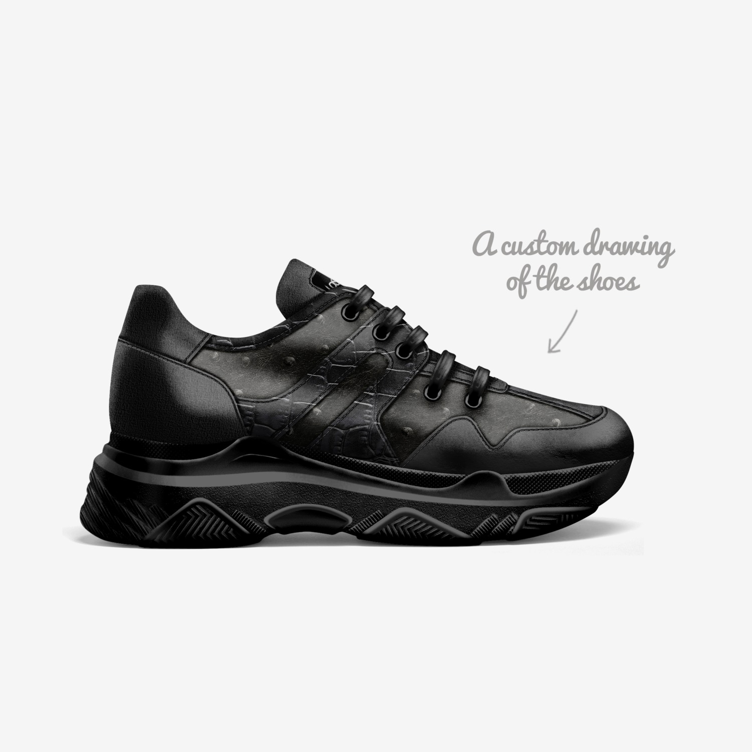 LosT In My MinD  custom made in Italy shoes by Prince Boswell | Sketch view