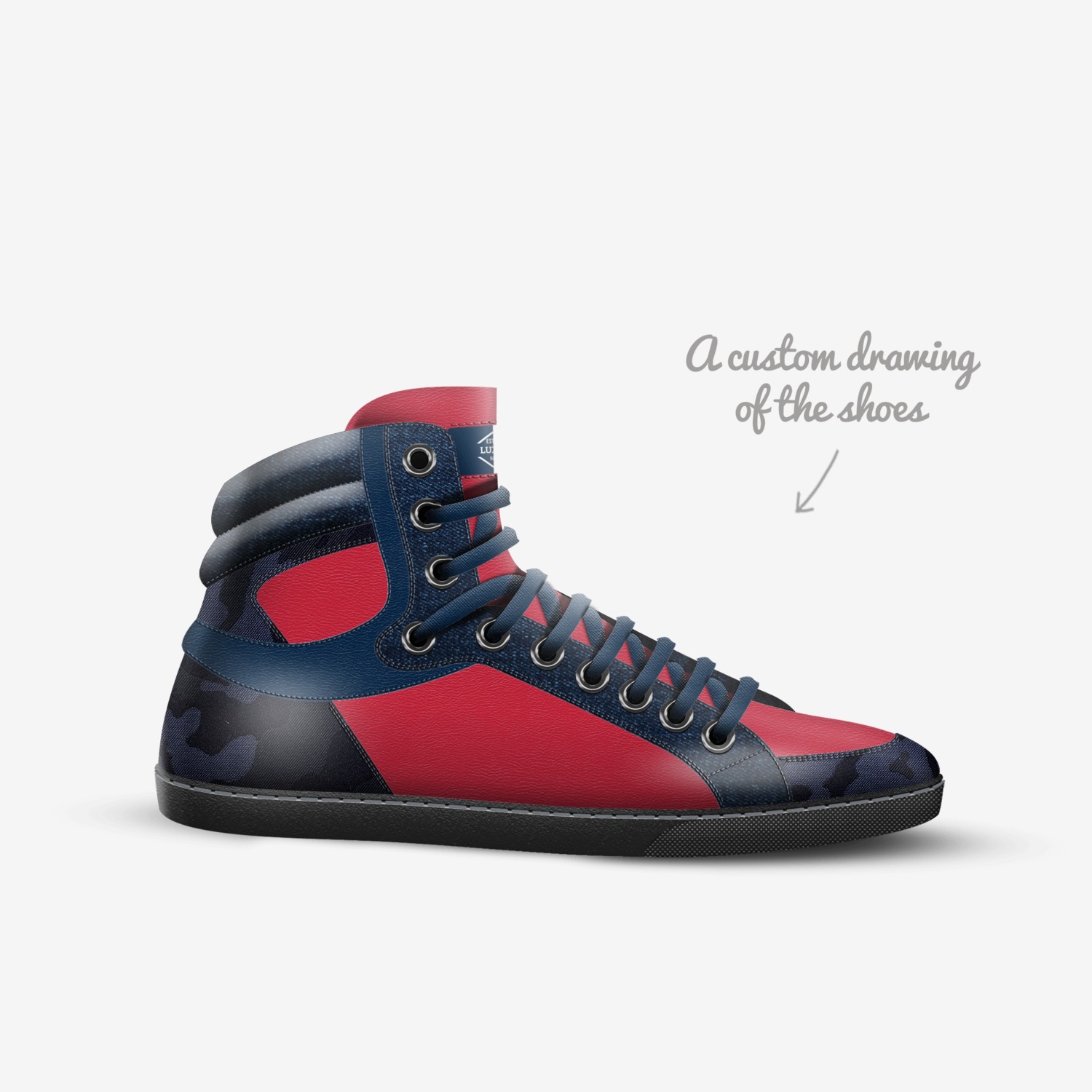 Luxy Luxs custom made in Italy shoes by April Lane | Sketch view