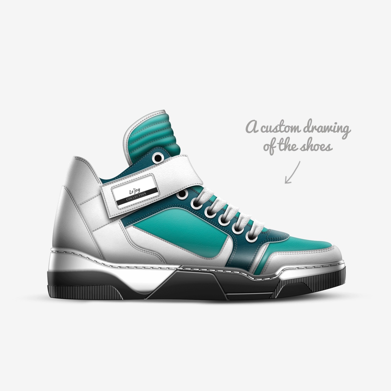 Le'joy custom made in Italy shoes by Lesego Mashoene | Sketch view