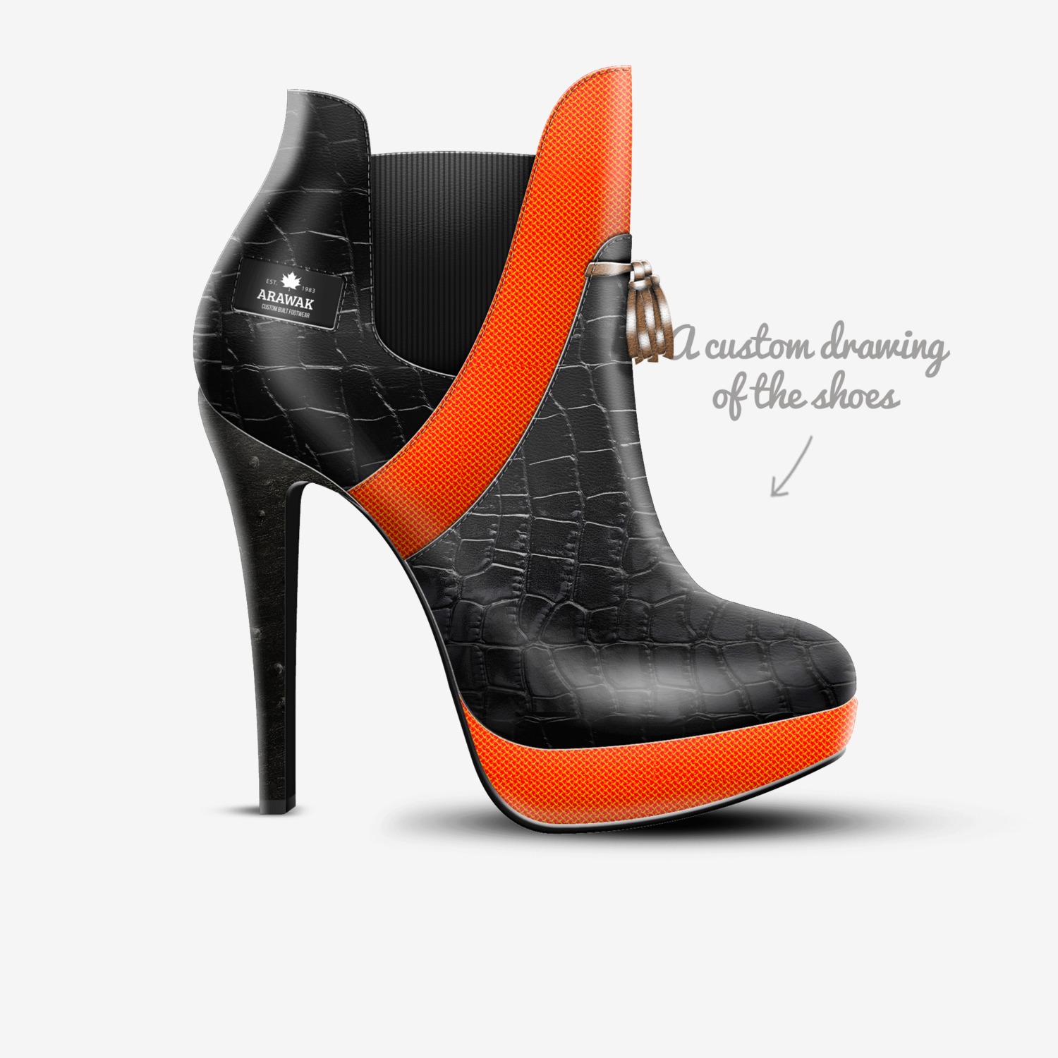 ARAWAK  custom made in Italy shoes by Dean Daniel | Sketch view