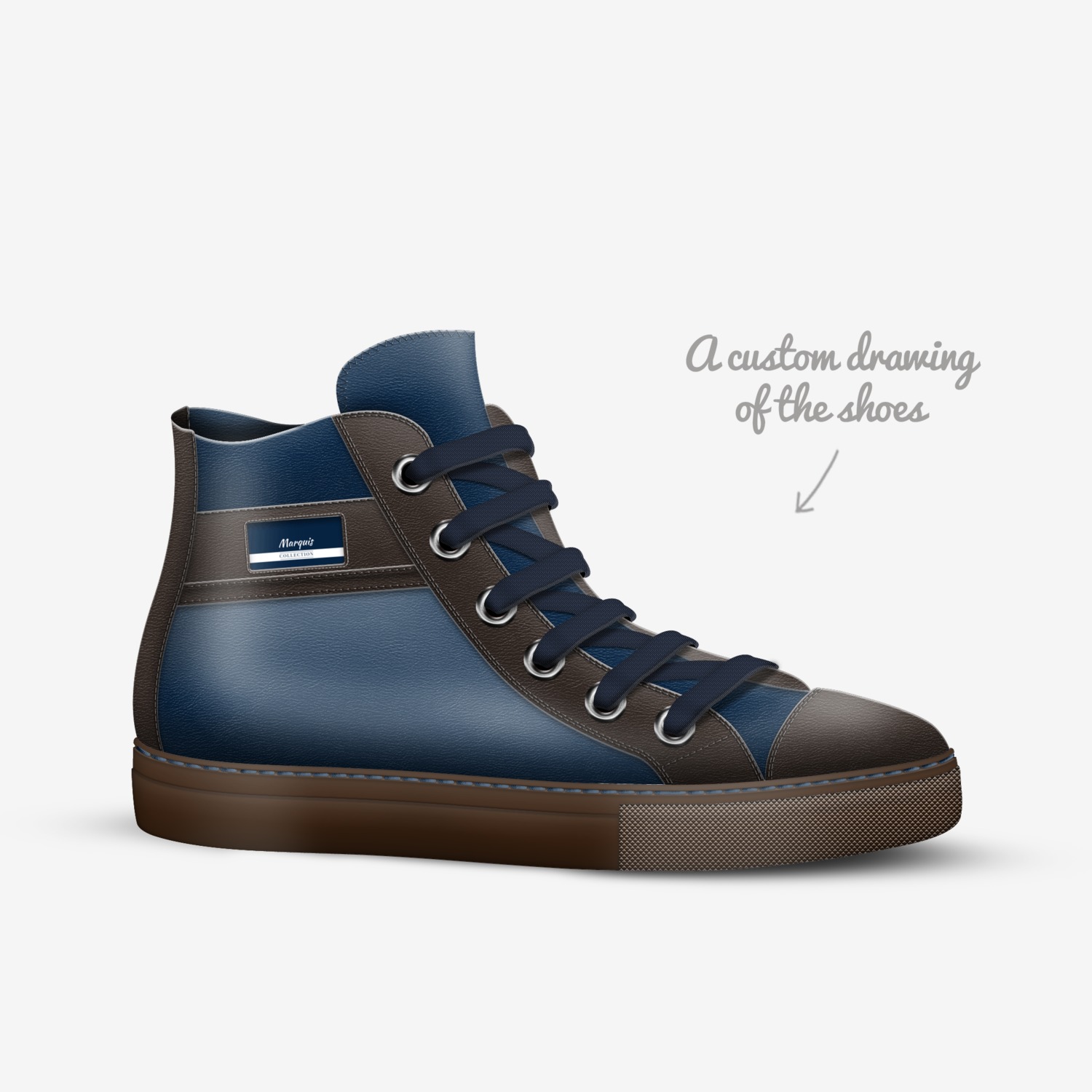 Marquis custom made in Italy shoes by Ben Marquis | Sketch view