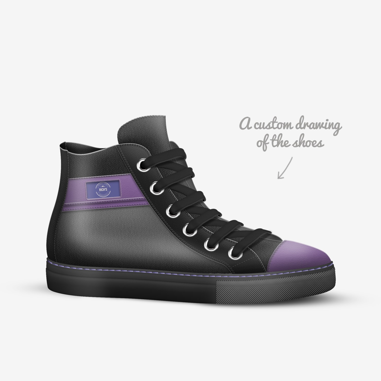 rich's custom made in Italy shoes by Jmarius Richmond | Sketch view