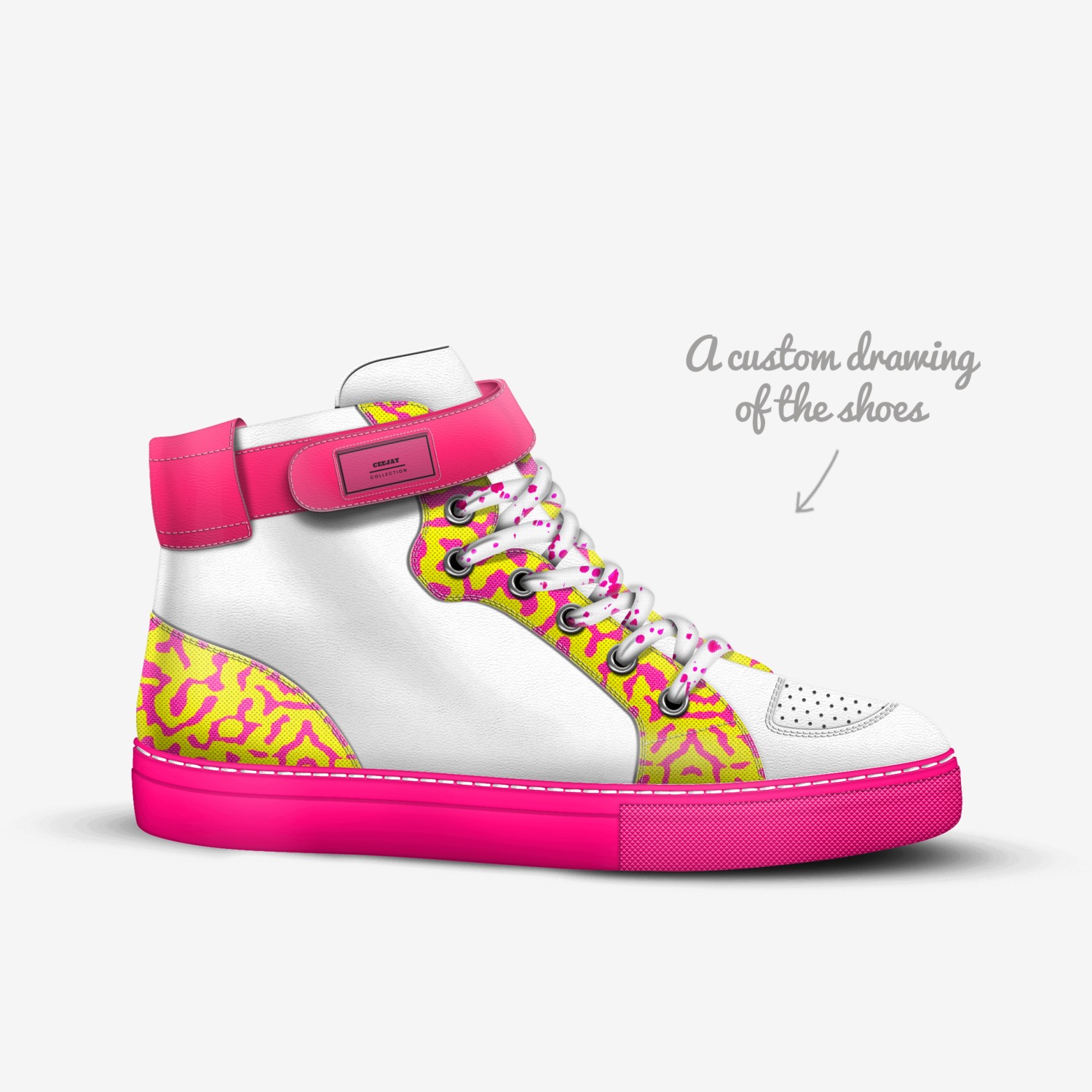 CeeJay custom made in Italy shoes by Rob Dorchak | Sketch view