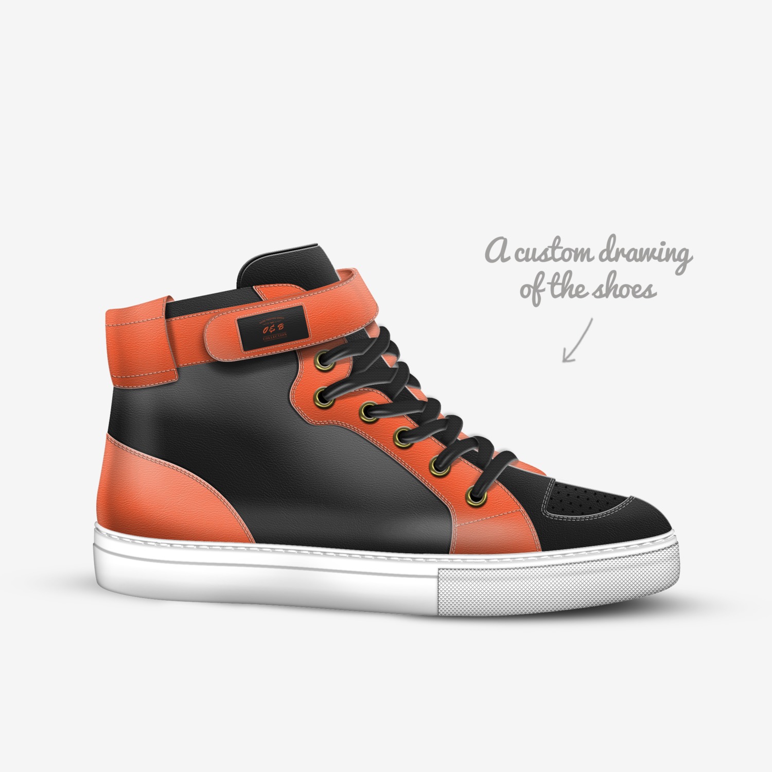 O & B custom made in Italy shoes by Mohammad Ahmad | Sketch view