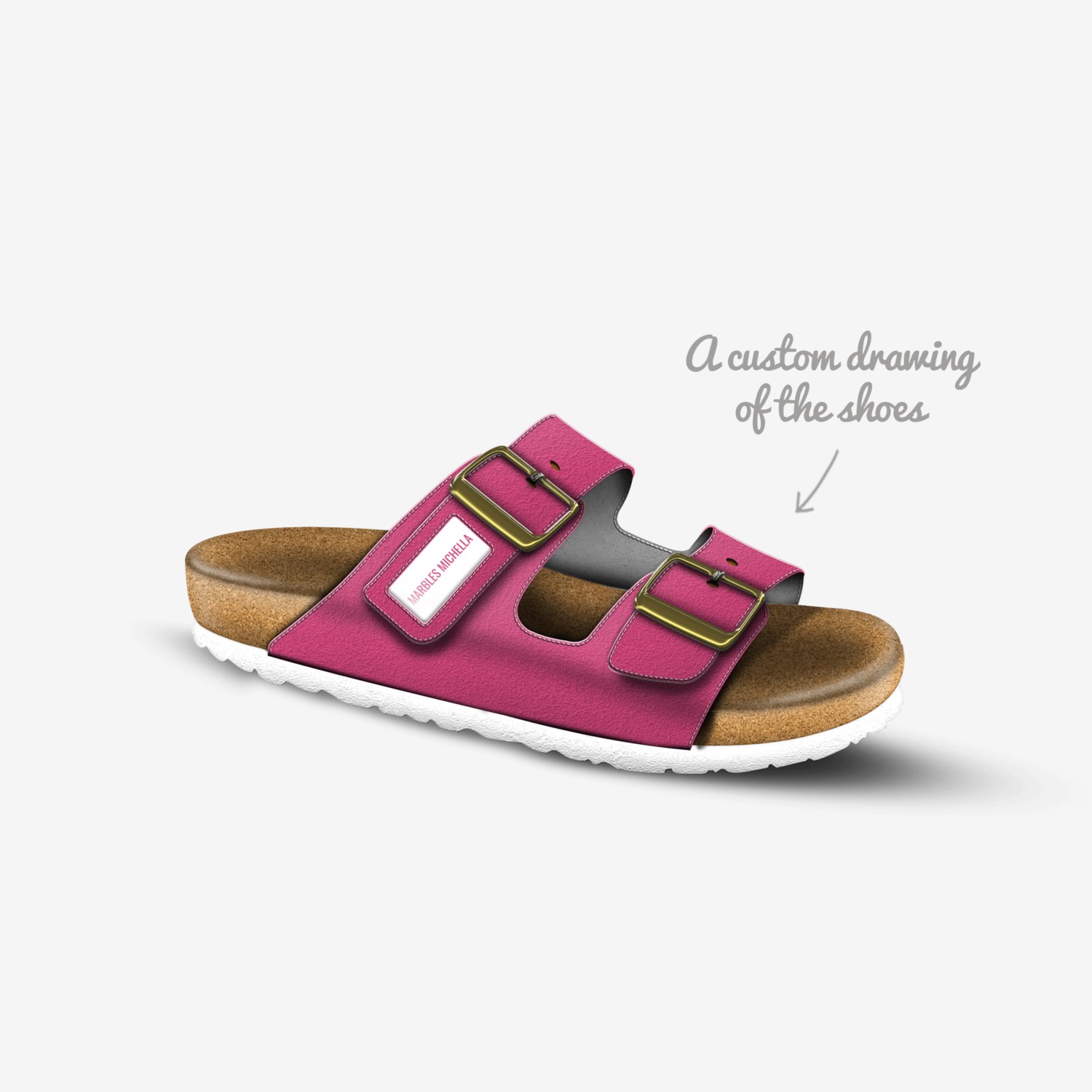 MARBLES MICHELLA custom made in Italy shoes by Michella Gurley | Sketch view