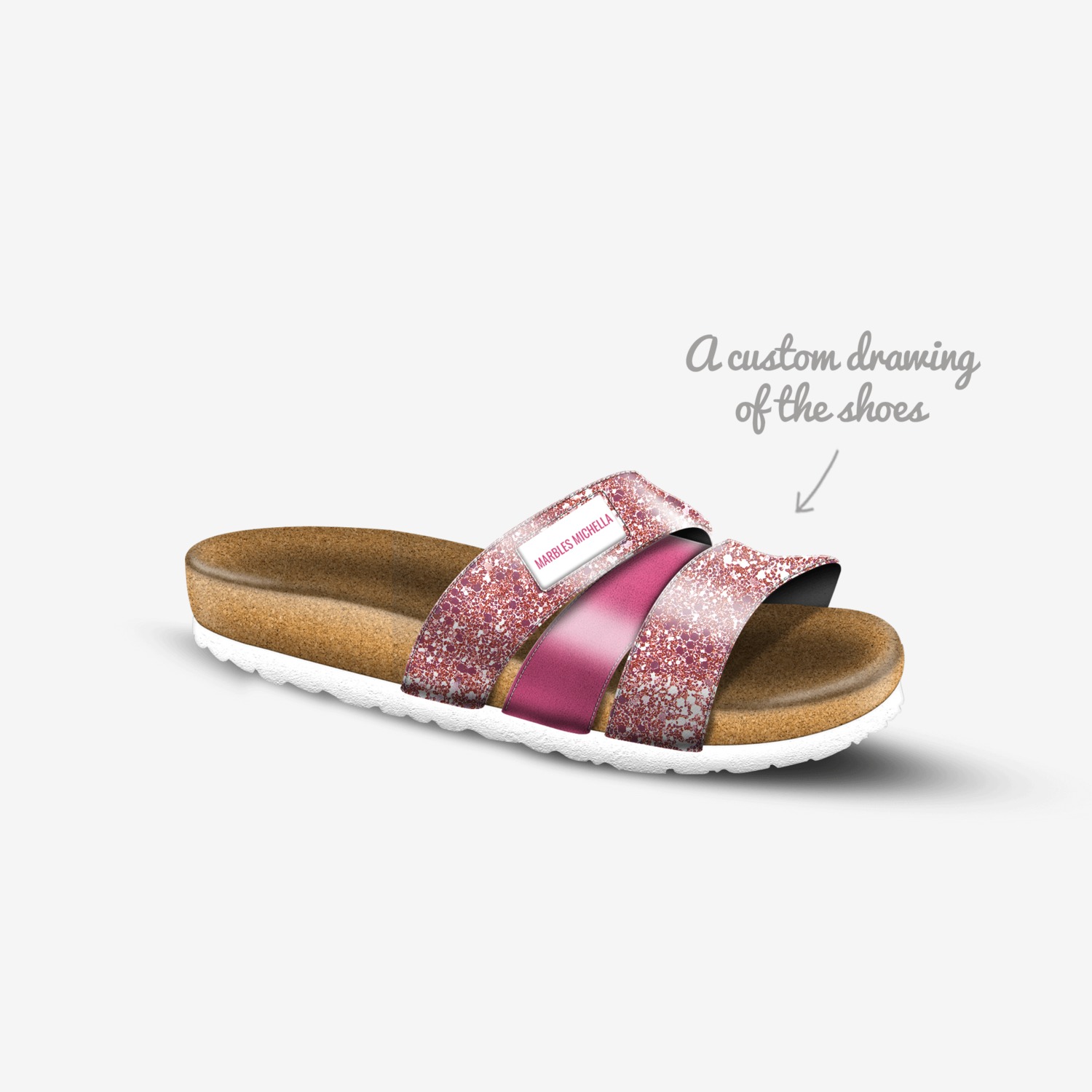 MARBLES MICHELLA custom made in Italy shoes by Michella Gurley | Sketch view