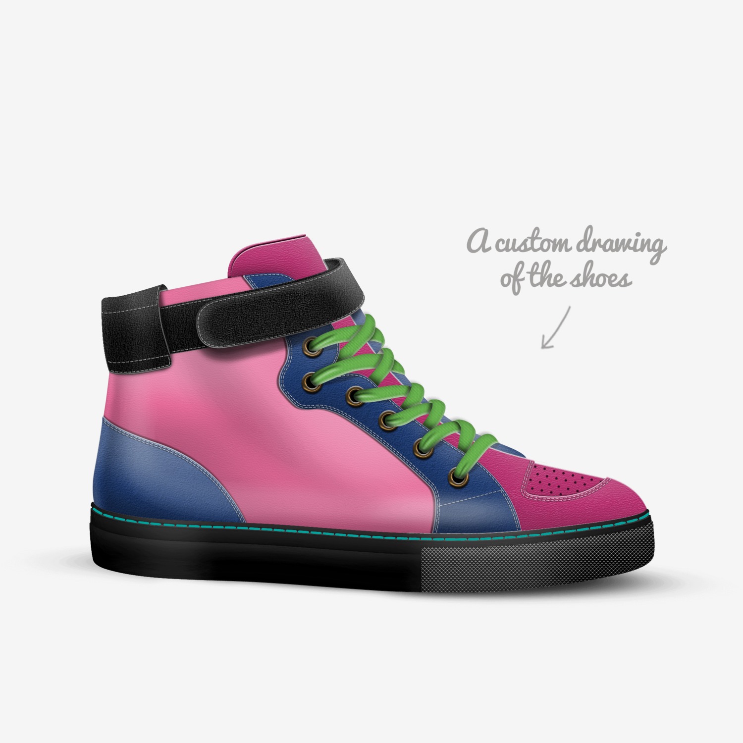 Newerra custom made in Italy shoes by Brooke-lynn Selensky | Sketch view