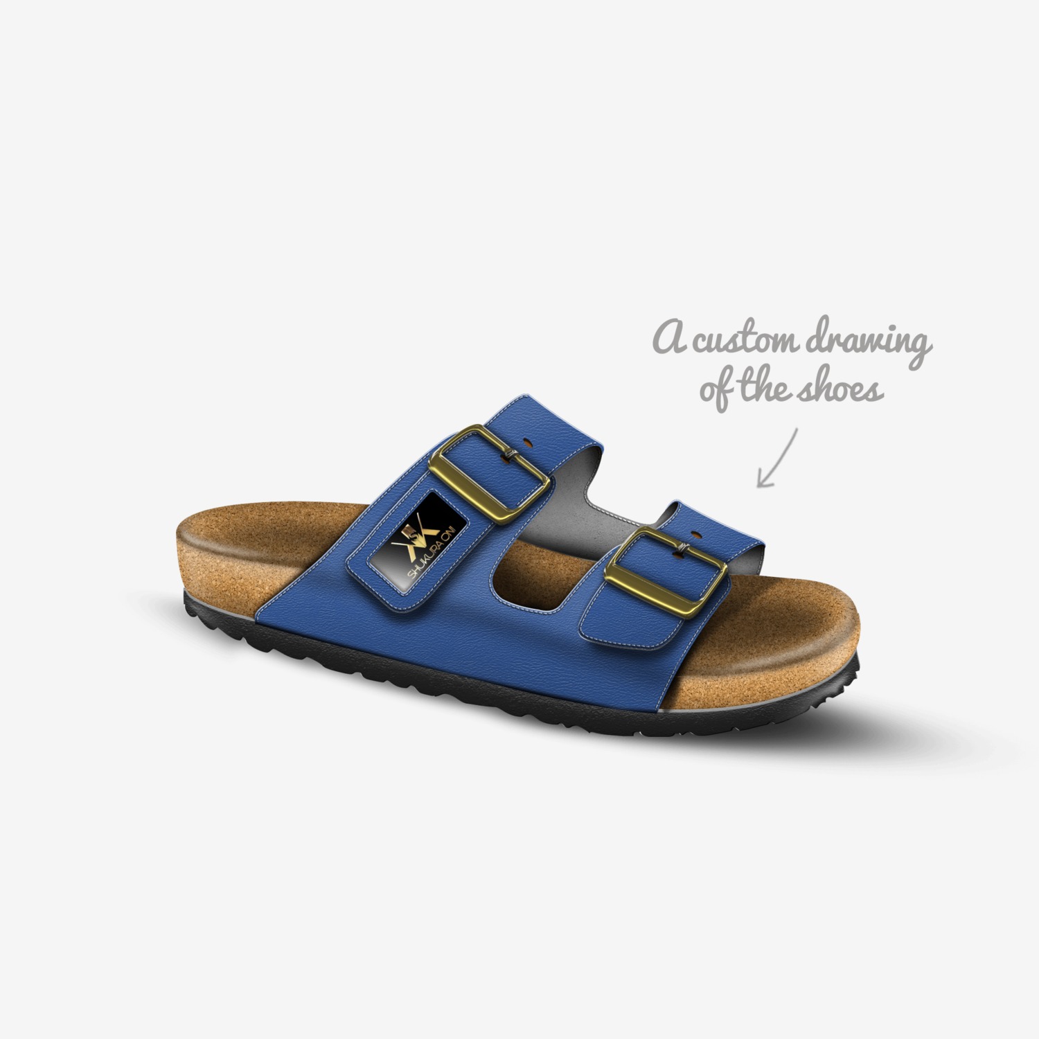 Berry custom made in Italy shoes by Shukura Oni | Sketch view