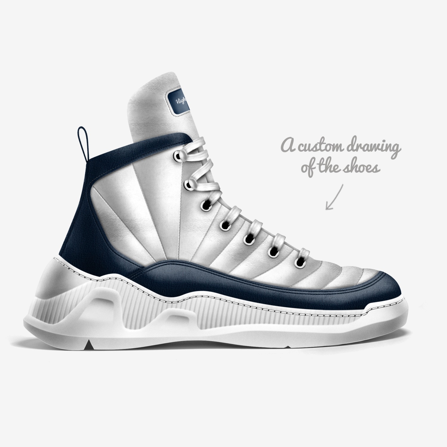 High Vibrations custom made in Italy shoes by Clarence Alphonso | Sketch view