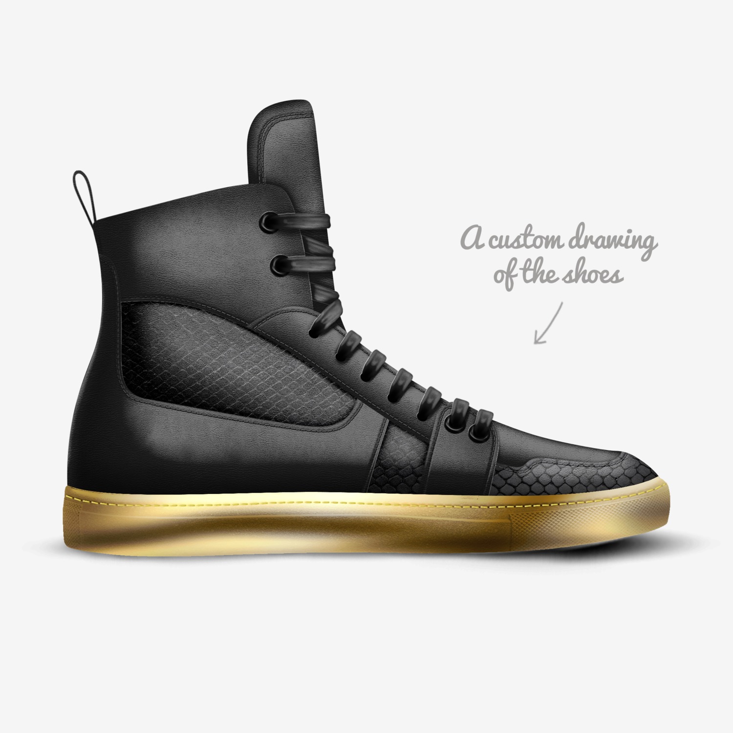 MichelleW custom made in Italy shoes by Michelle Washington | Sketch view