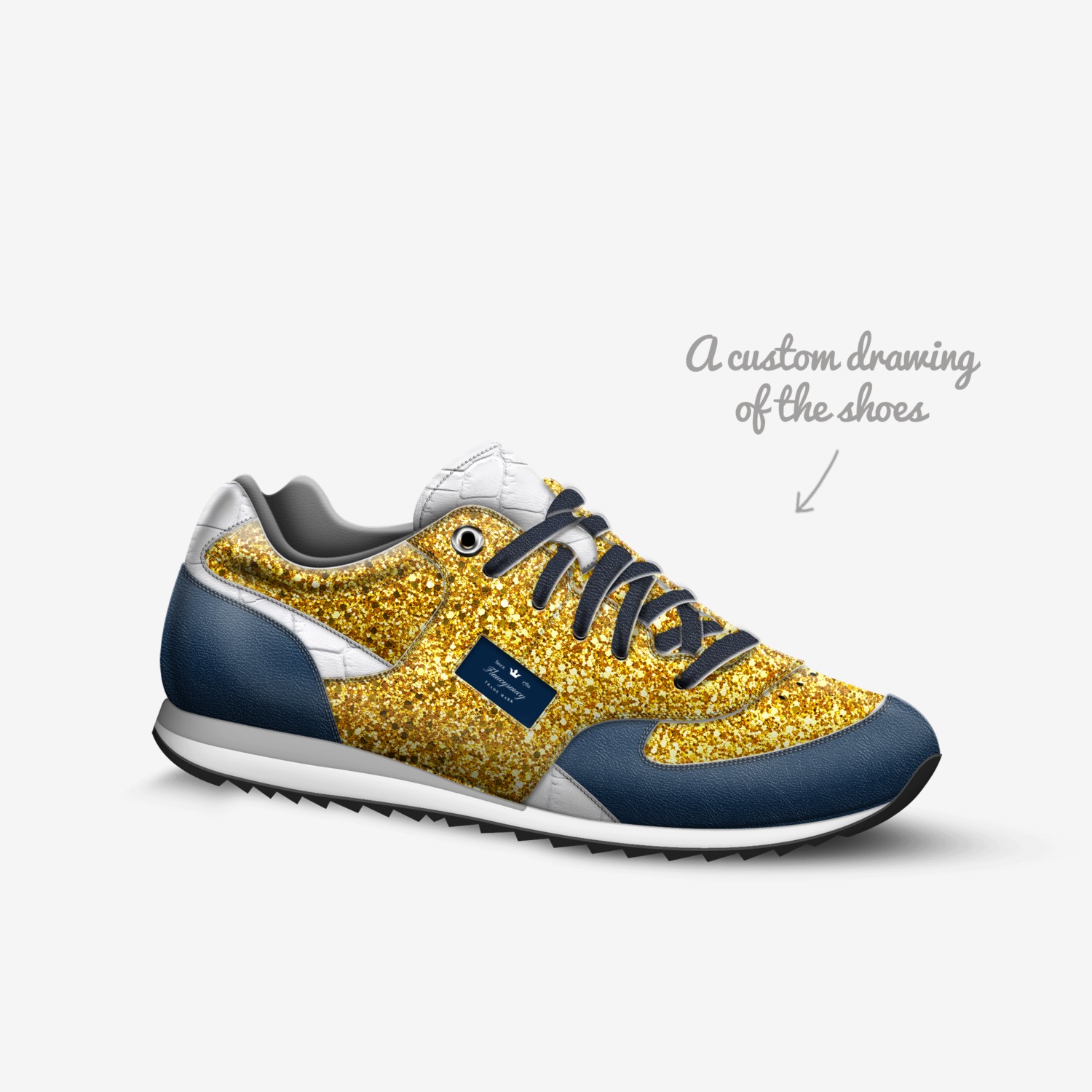 Flaucysaucy  custom made in Italy shoes by Ahshaki Gibson | Sketch view