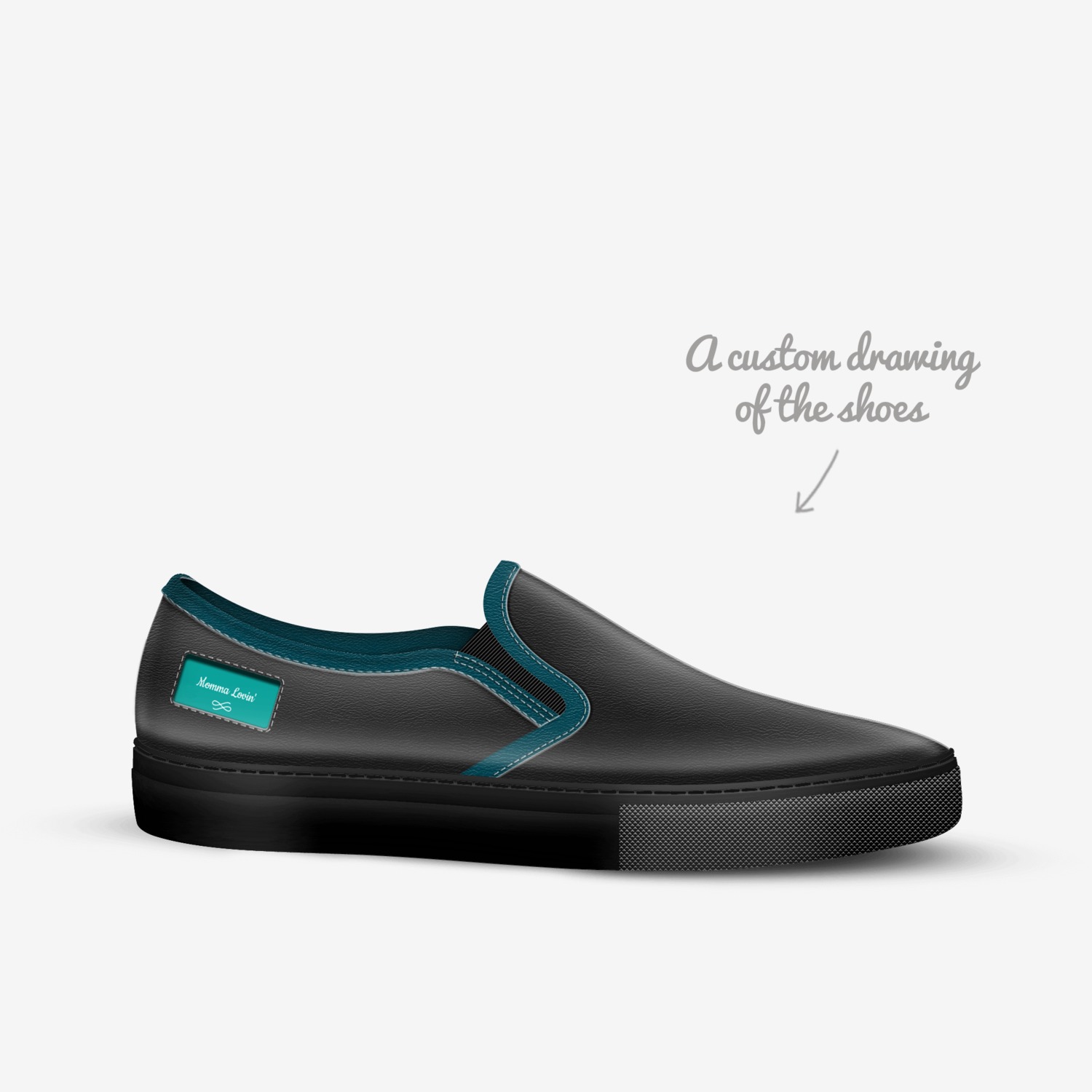Momma Lovin' custom made in Italy shoes by Nannette P Morrison | Sketch view