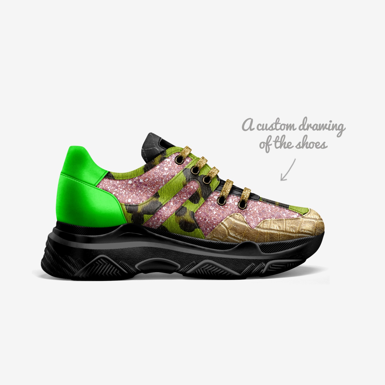  AIWAX DANCE II custom made in Italy shoes by Magdalena Fernandez | Sketch view