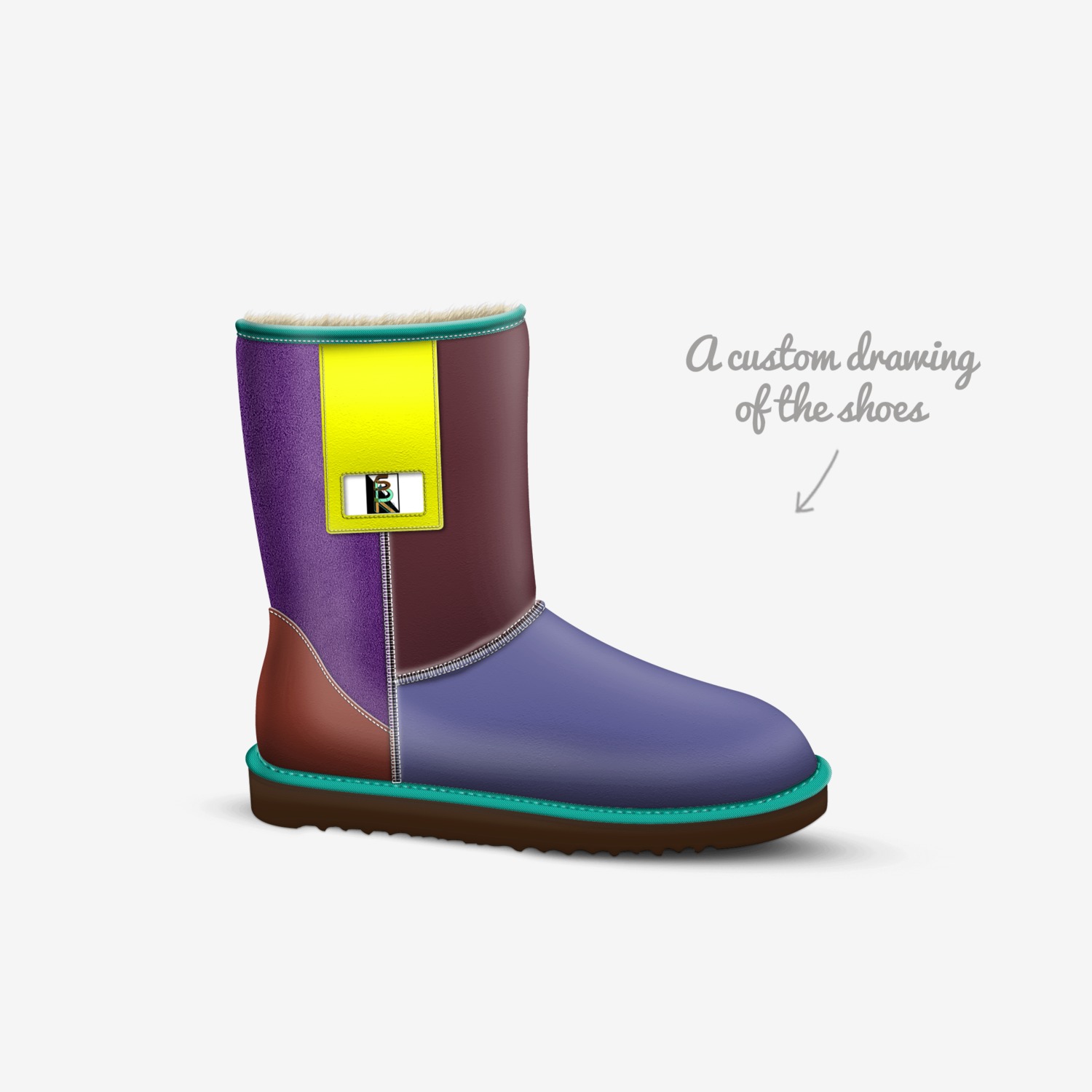 Santa Ba-Row G36 custom made in Italy shoes by Chinara London | Sketch view