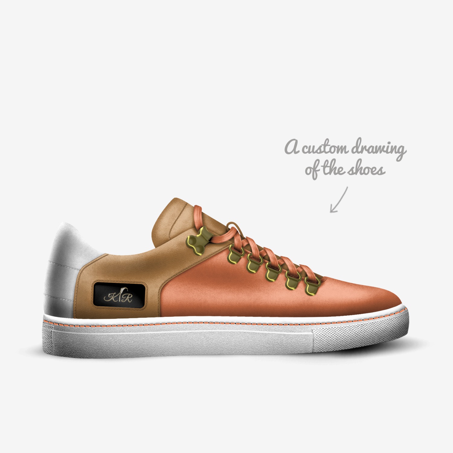 KROC NY II custom made in Italy shoes by Kimberly Nelson | Sketch view