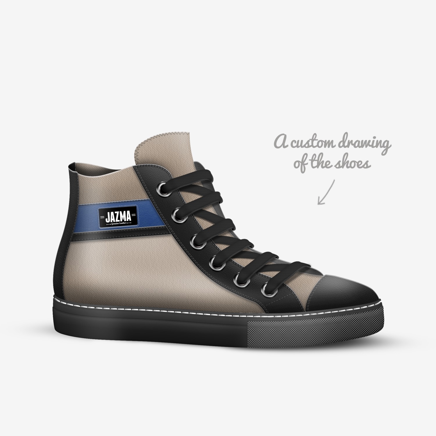 JAZMA custom made in Italy shoes by Agency Aliveshoes | Sketch view
