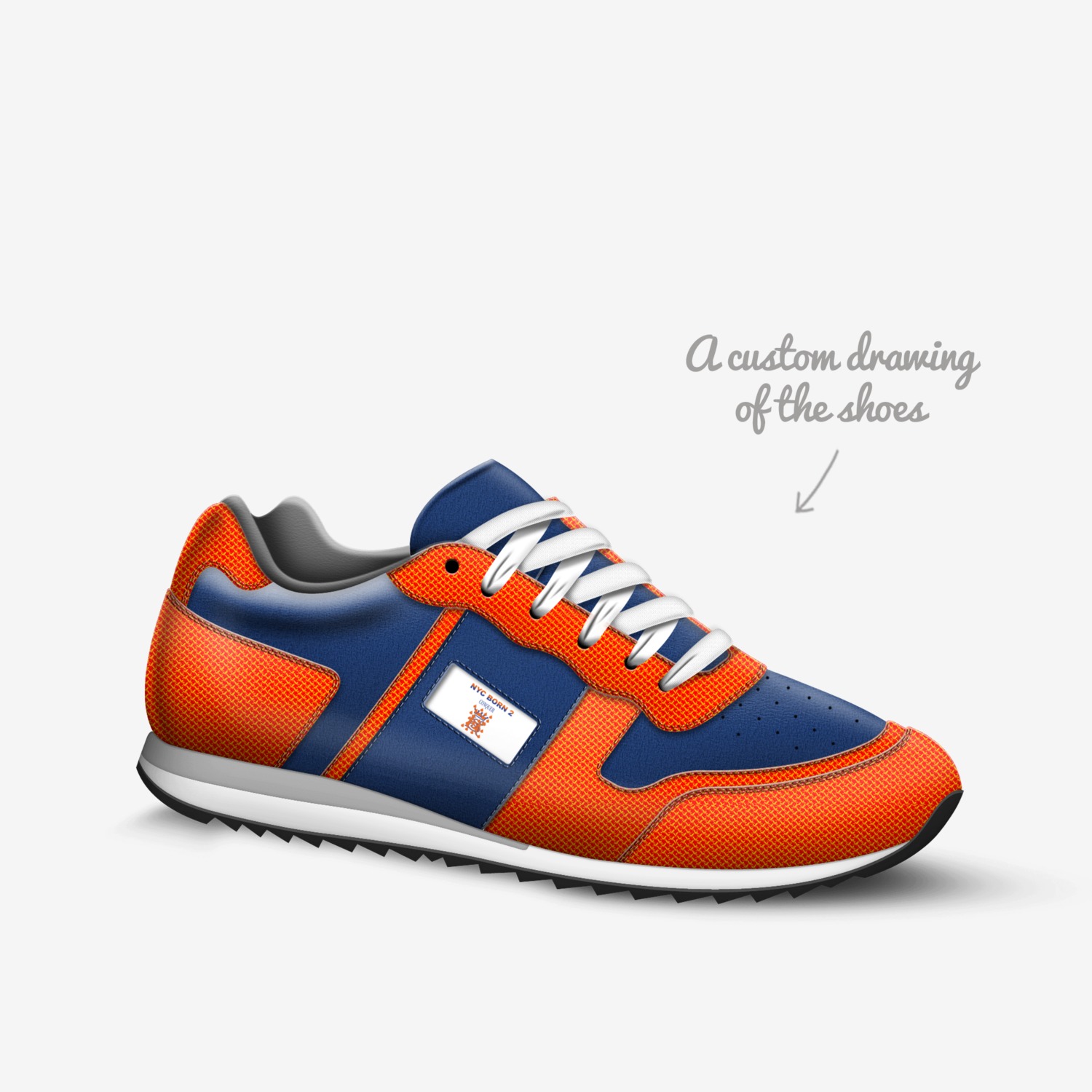 NYC BORN custom made in Italy shoes by T.michelle Roberts | Sketch view