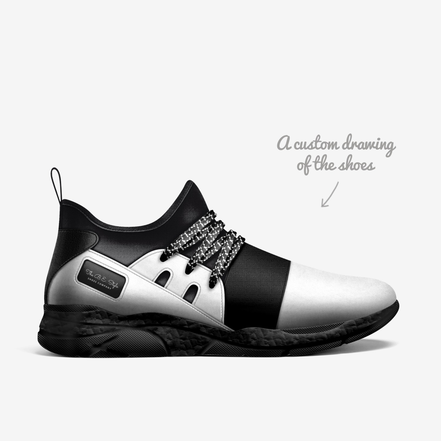 The B.E. Style custom made in Italy shoes by Randy Biagas | Sketch view