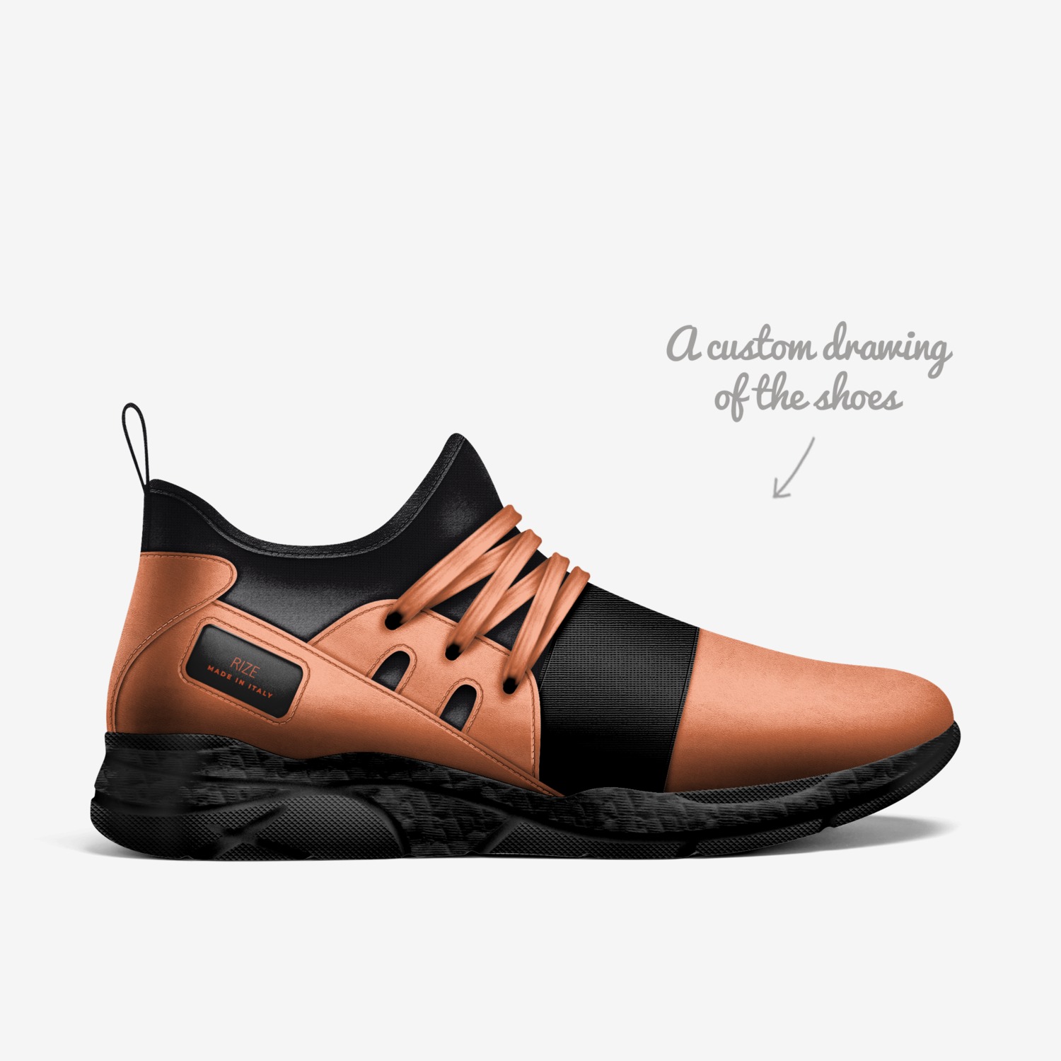 Priop-Rize Edition custom made in Italy shoes by Wayne Riddick Jr | Sketch view