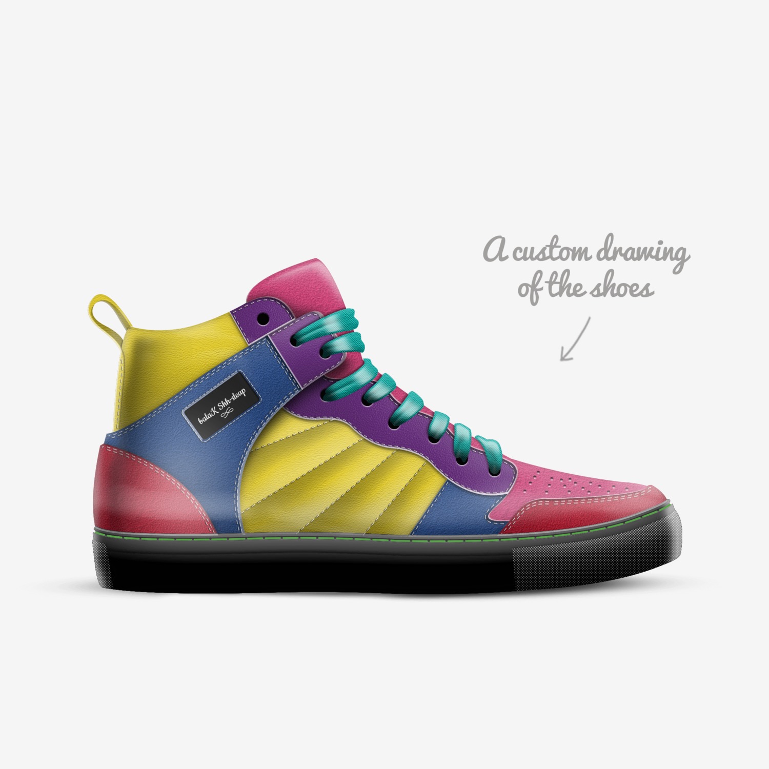 balaK Shh-sleap custom made in Italy shoes by Katina Smith | Sketch view