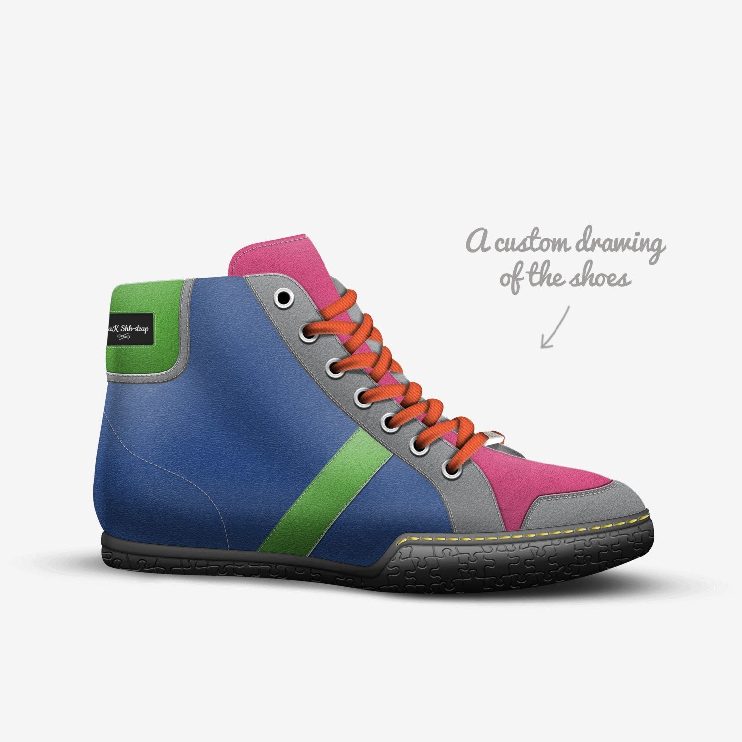 balaK Shh-sleap custom made in Italy shoes by Katina Smith | Sketch view