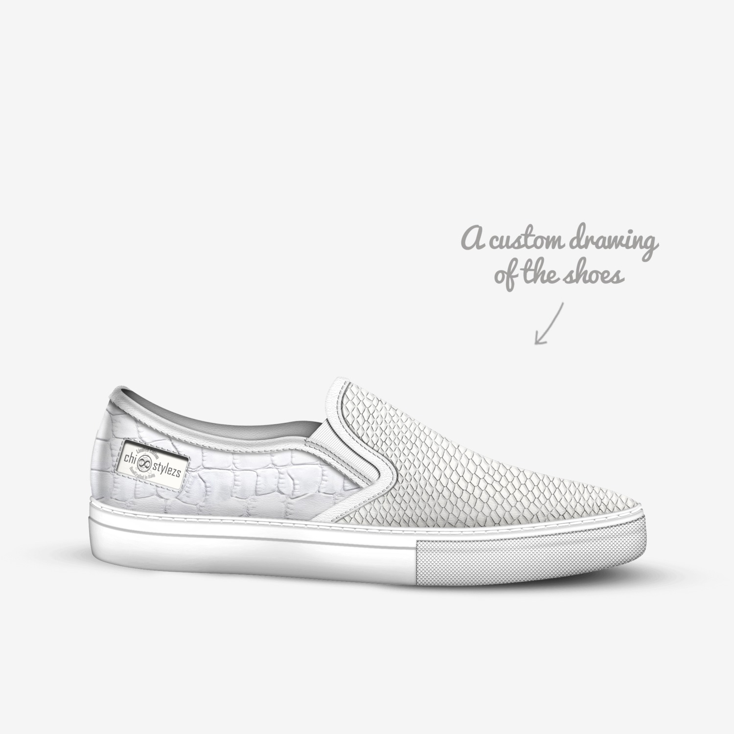 ChiVannah Stepzs custom made in Italy shoes by Jimo Chi | Sketch view