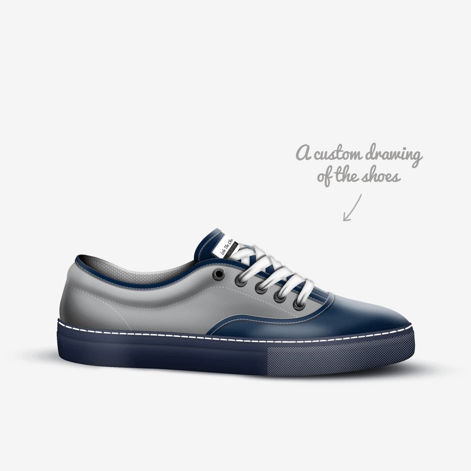 Lola The Chola custom made in Italy shoes by Dolores Alatorre | Sketch view