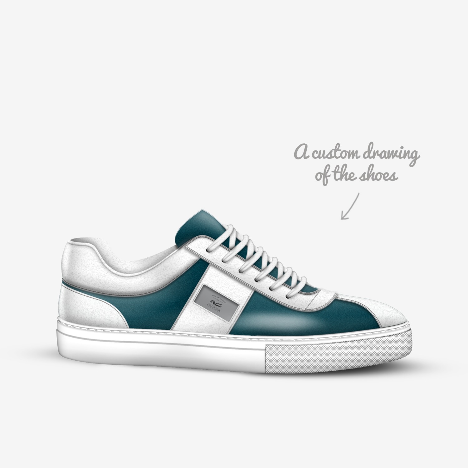 Kellz custom made in Italy shoes by Darin Kelly | Sketch view
