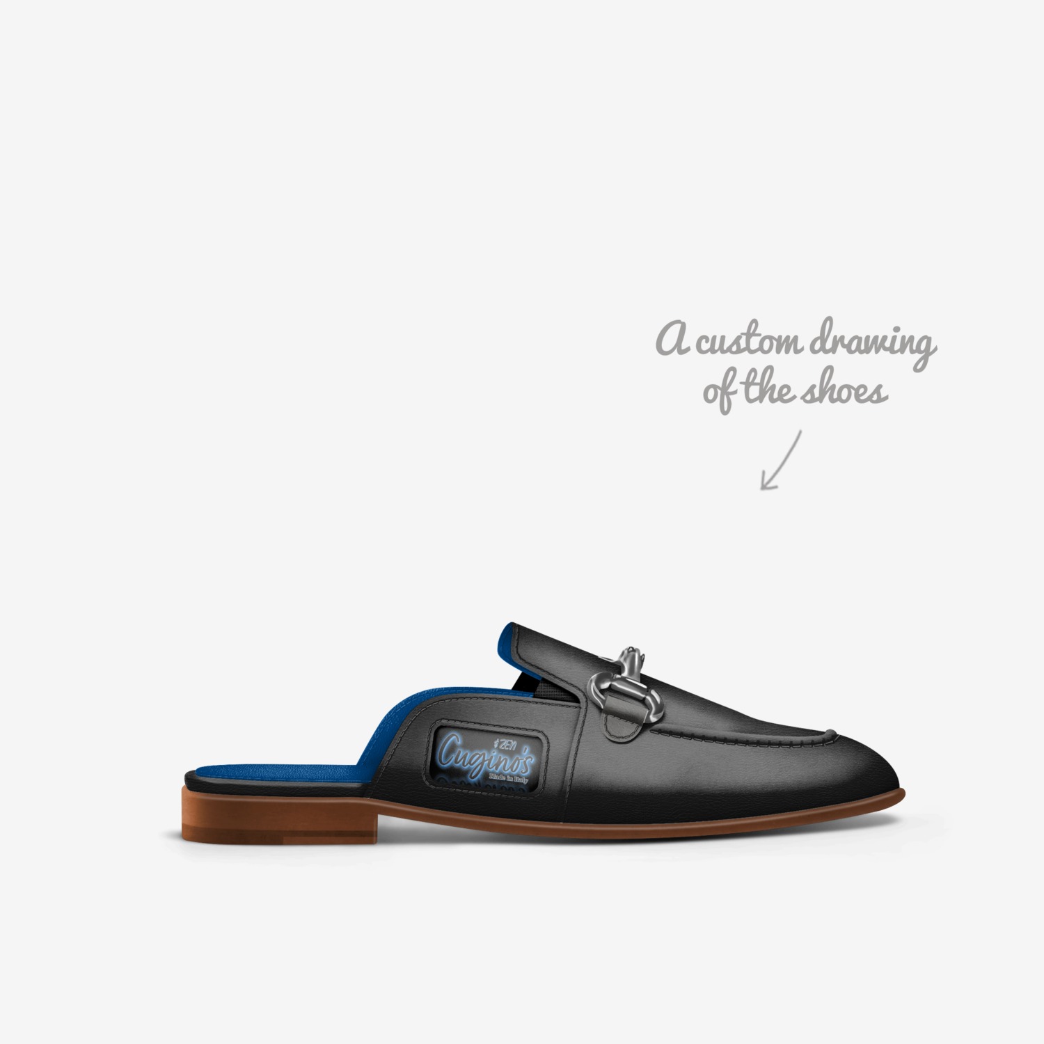 & Zen Cuginos custom made in Italy shoes by Stevie Marie Floyd | Sketch view