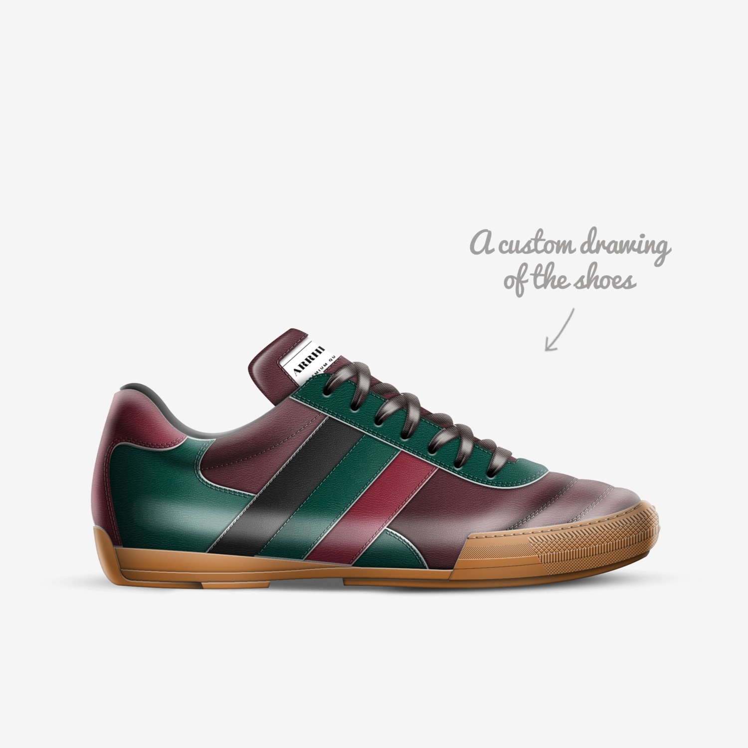 IOTA  custom made in Italy shoes by Damien Moulomba | Sketch view