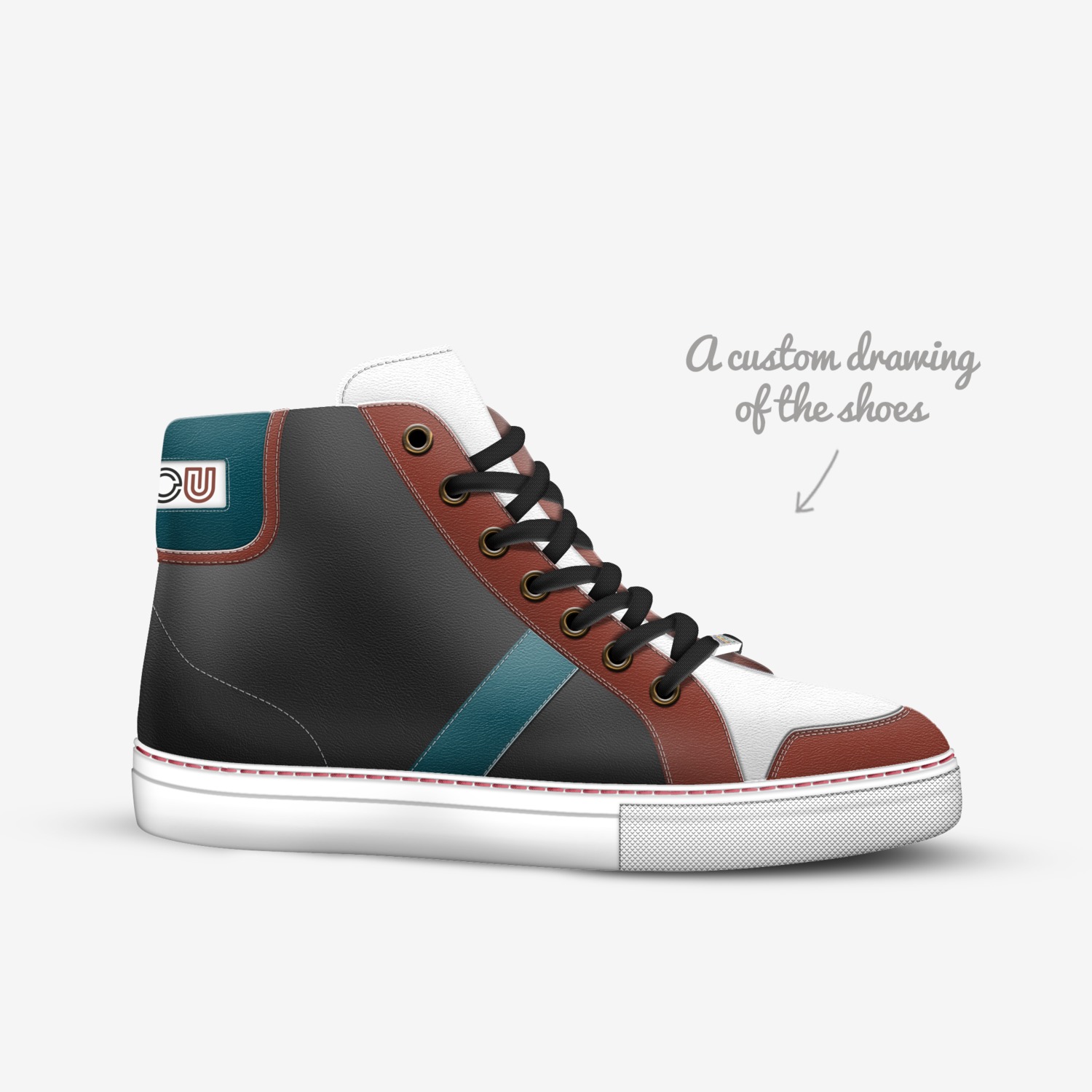 OU_agency custom made in Italy shoes by Agency Aliveshoes | Sketch view
