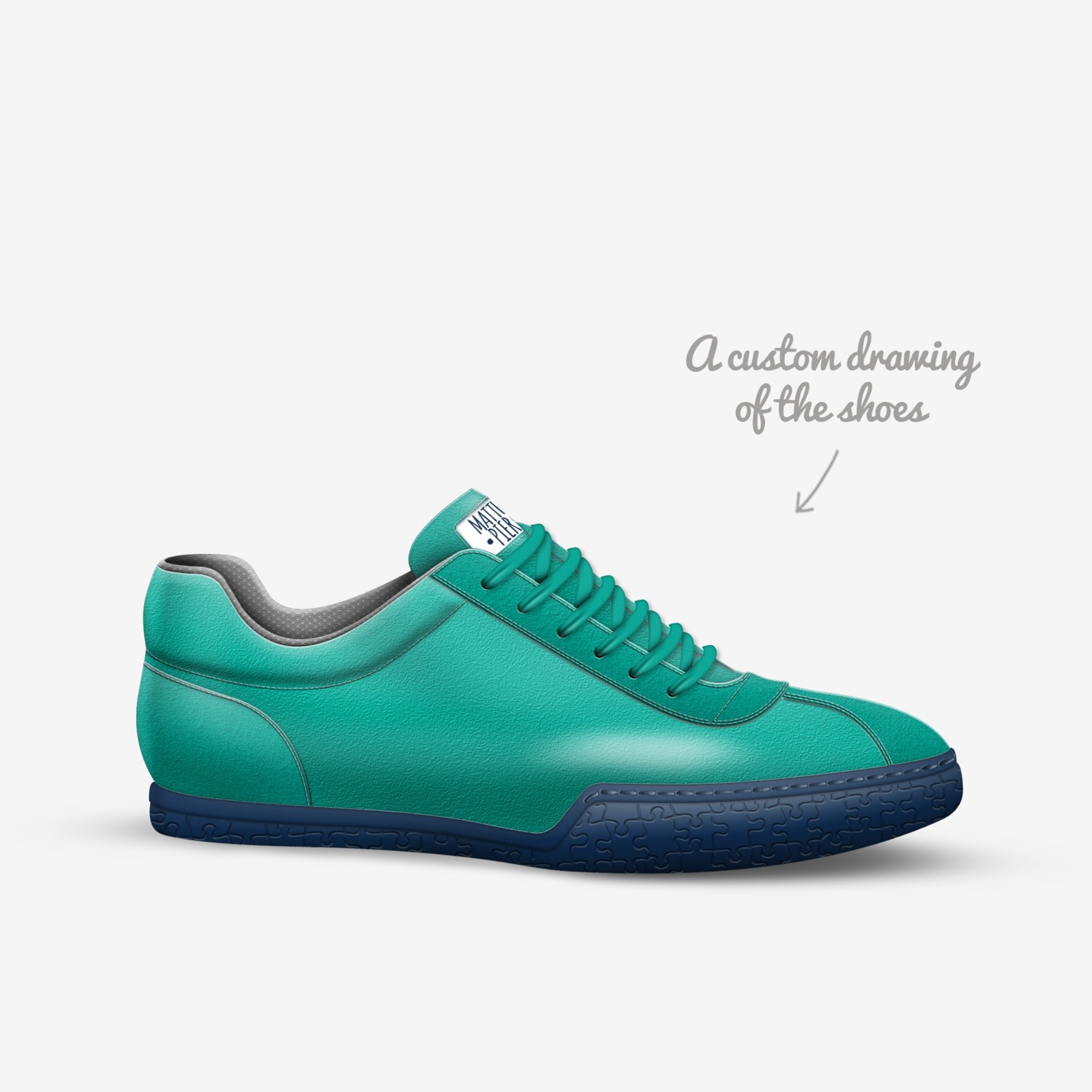 MATTHEW PIERCE_agency custom made in Italy shoes by Agency Aliveshoes | Sketch view