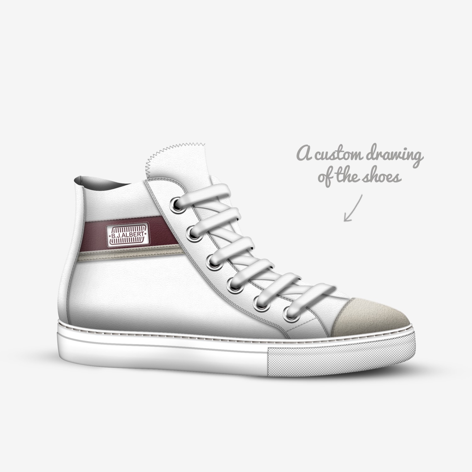 B.J. ALBERT_agency custom made in Italy shoes by Agency Aliveshoes | Sketch view