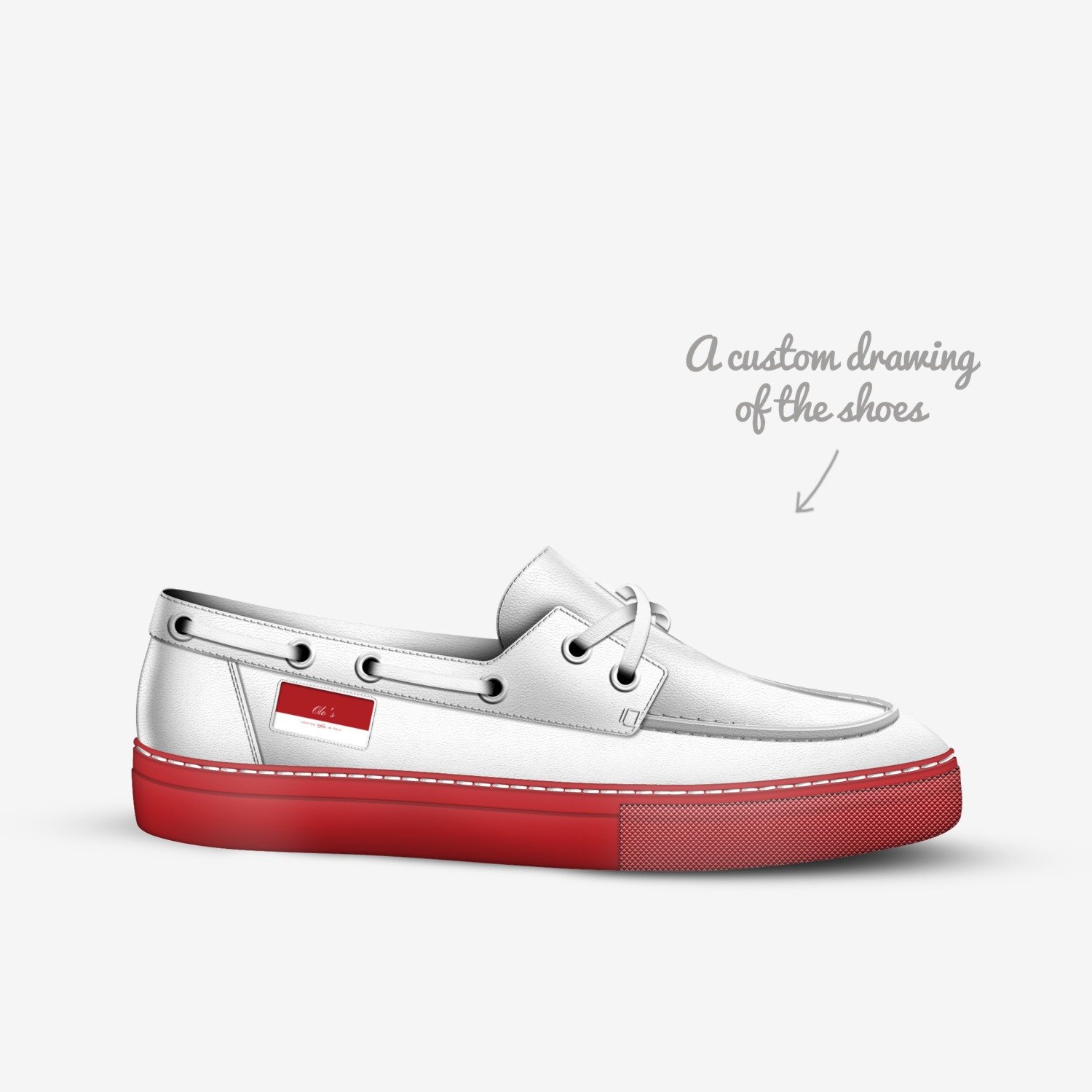 Olo's custom made in Italy shoes by Carnell Olofin | Sketch view