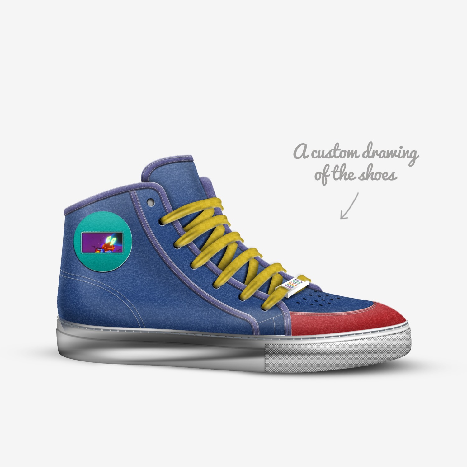 MegaVoltz custom made in Italy shoes by Blackluxmatters | Sketch view