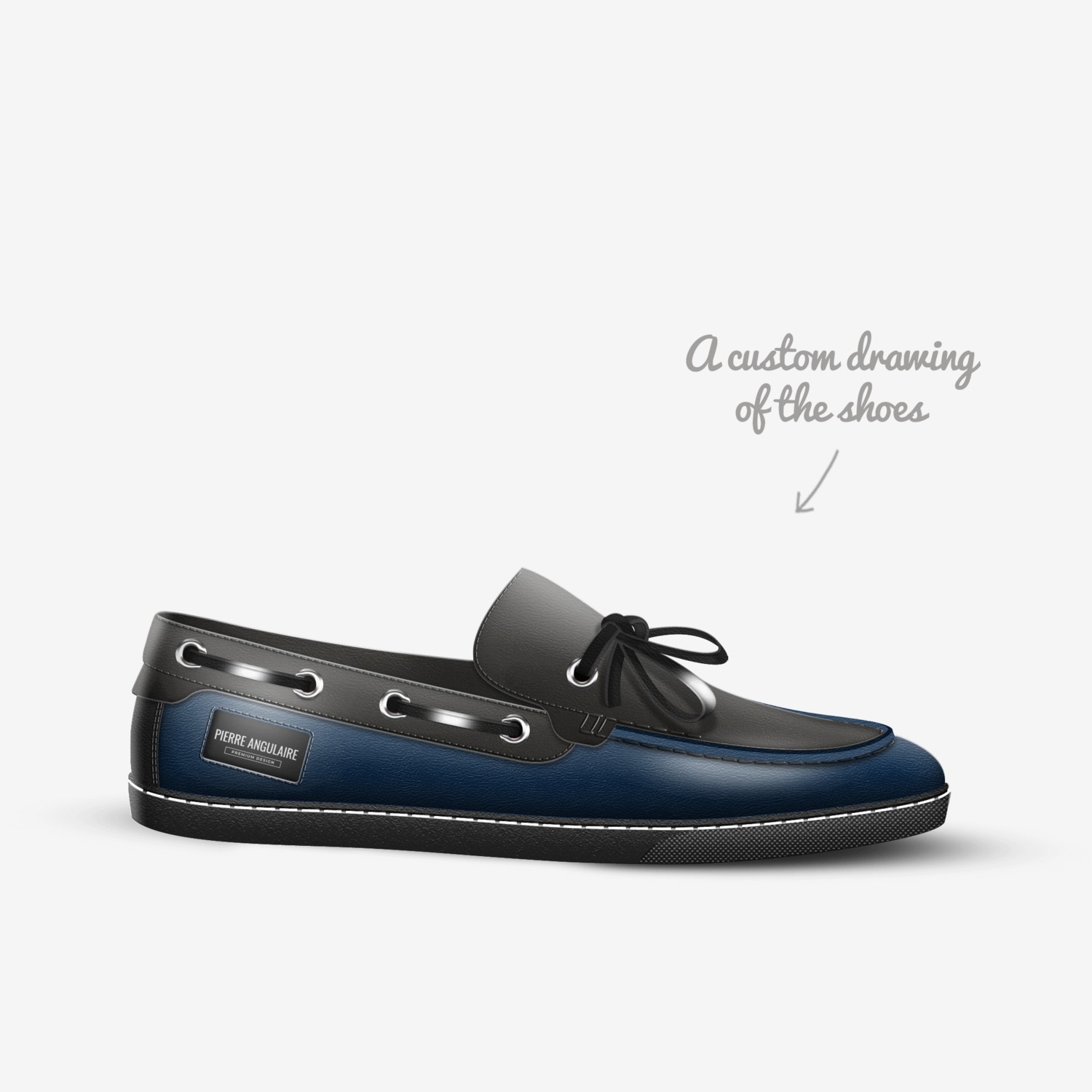 IOTA custom made in Italy shoes by Damien Moulomba | Sketch view