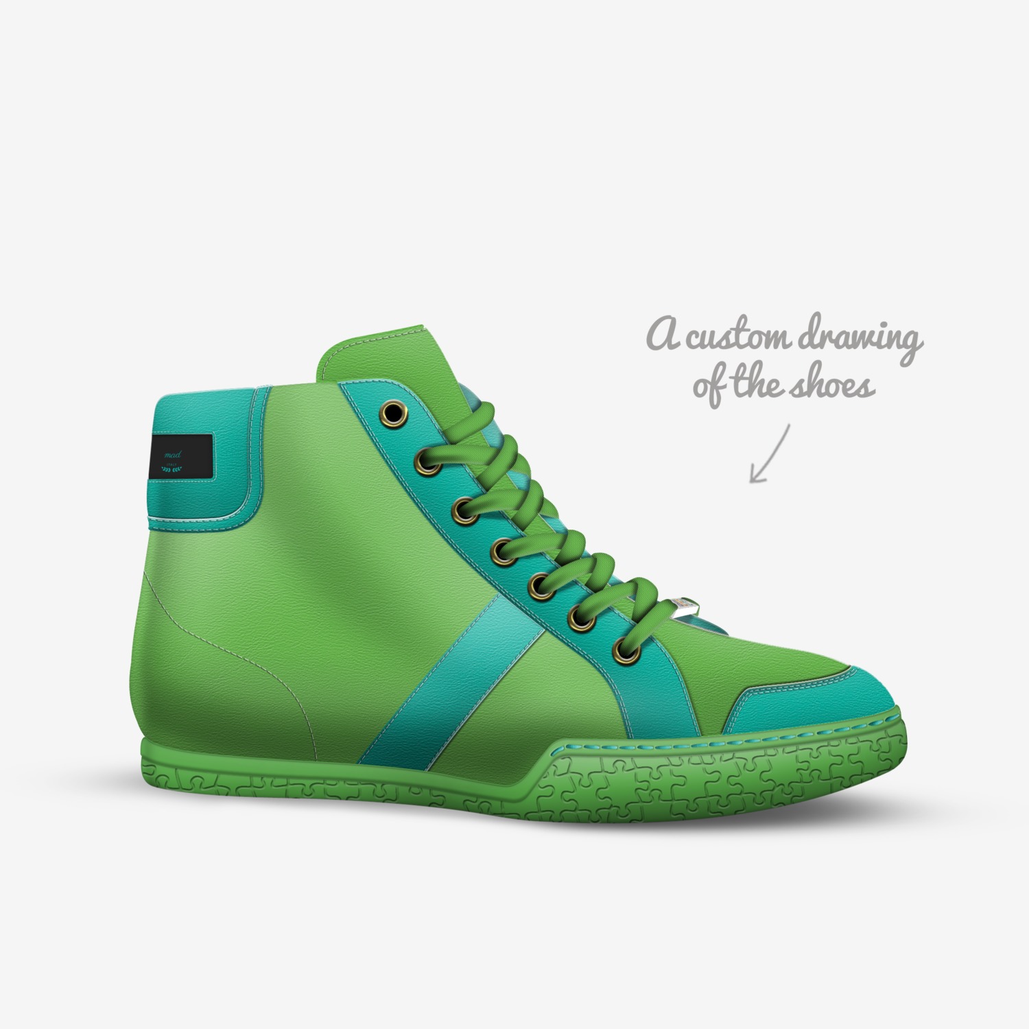 mad custom made in Italy shoes by Mathayus Davis | Sketch view