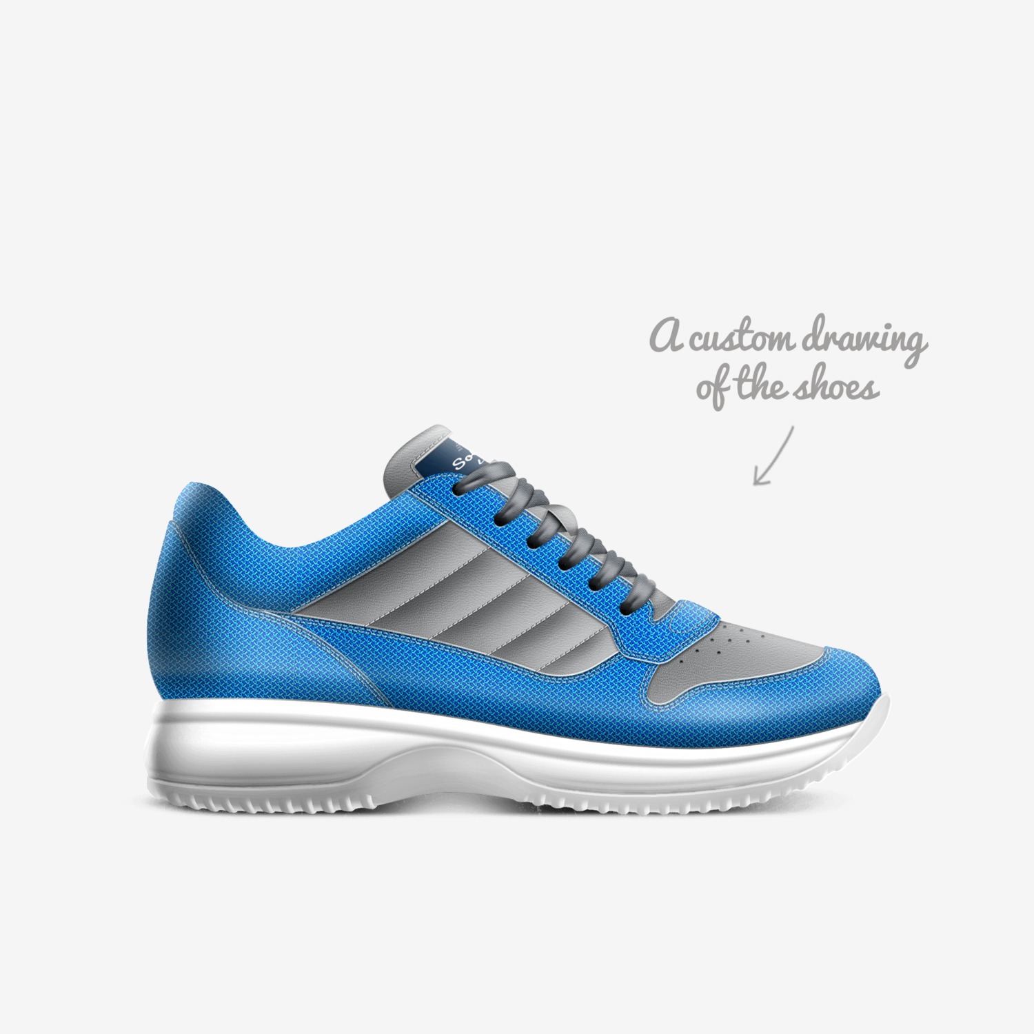 Soles of Bey  custom made in Italy shoes by Quiame Bey | Sketch view