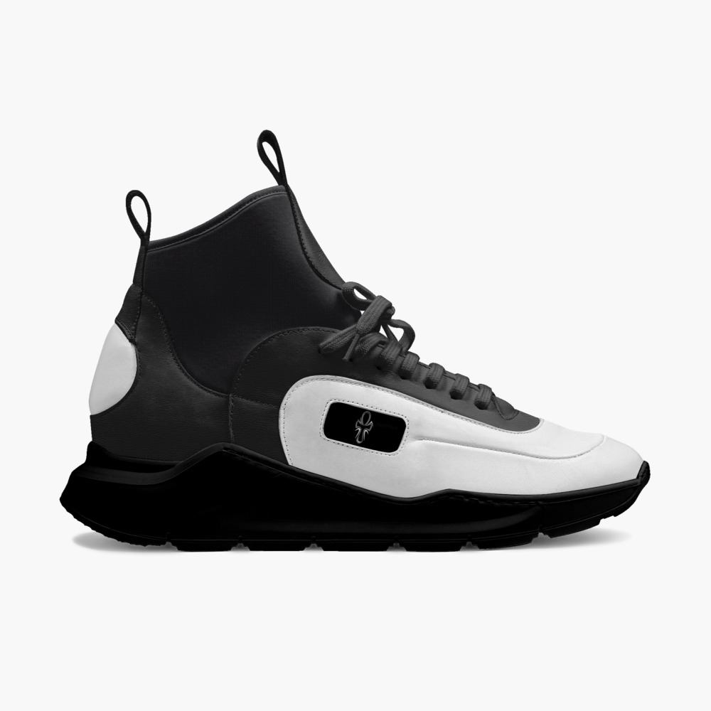 Trew Trainer B & W artisan made in Italy shoes by TrewMonger Brand