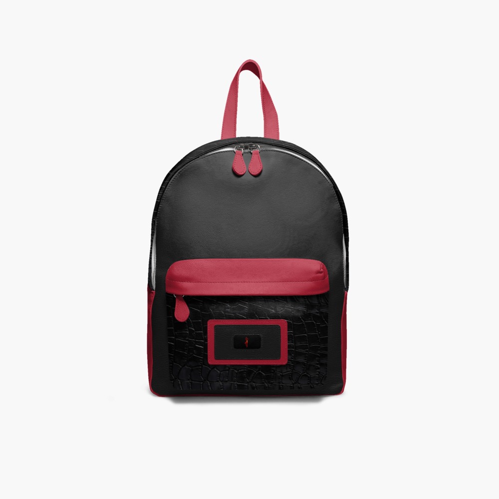 IQ Red & Black Bag artisan made in Italy shoes by Deante Steele