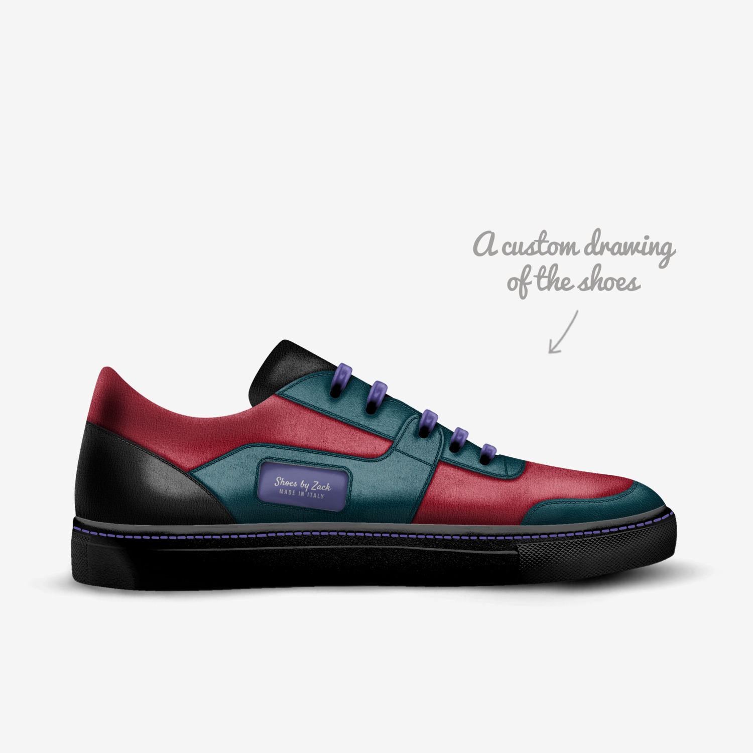 Shoes by Zack custom made in Italy shoes by Zachary Kelemen | Sketch view