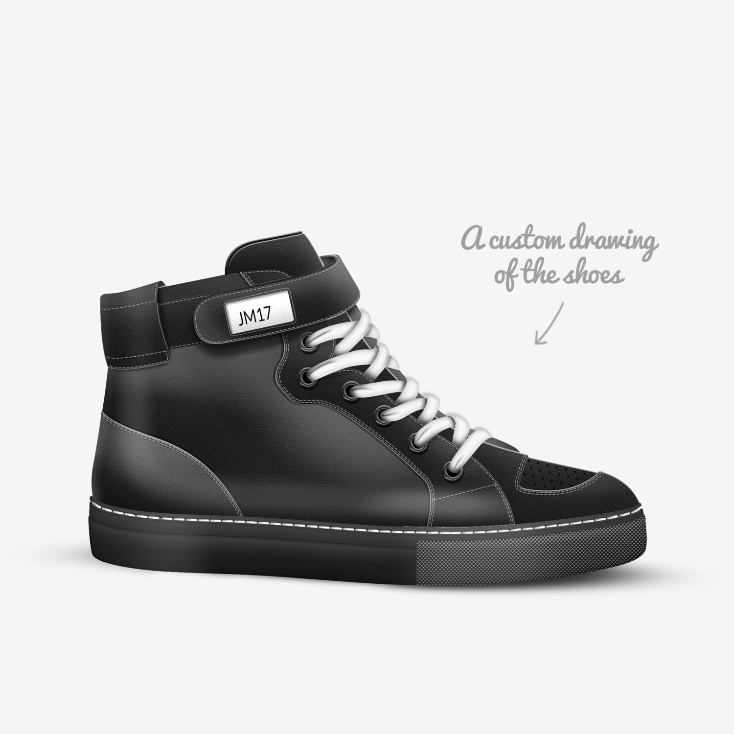 JM17 custom made in Italy shoes by Justin Miller | Sketch view