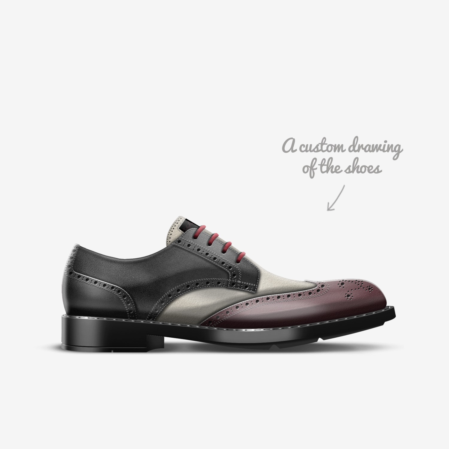 Mesha Steele custom made in Italy shoes by Michele Smith | Sketch view