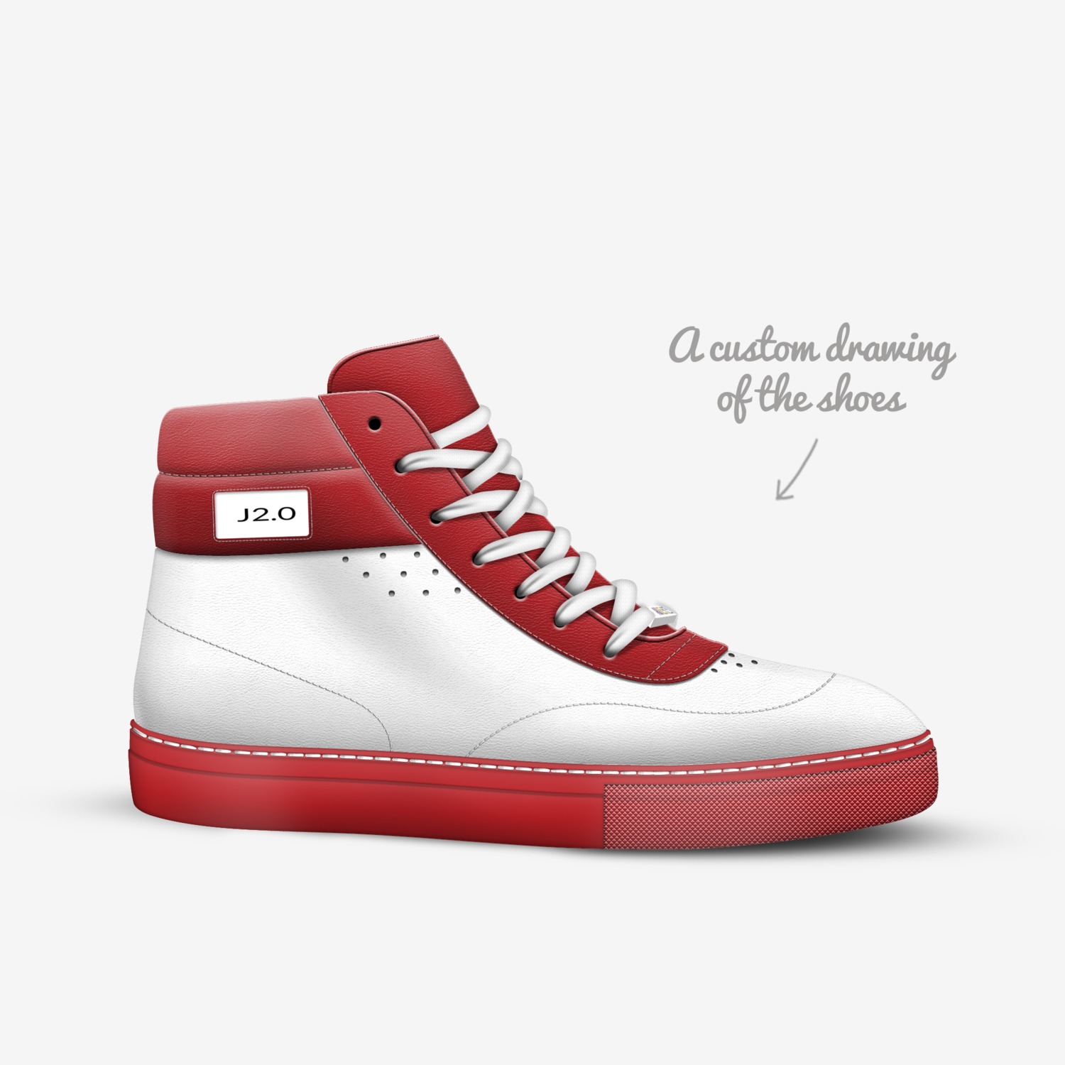 J2.0 custom made in Italy shoes by Justin Miller | Sketch view